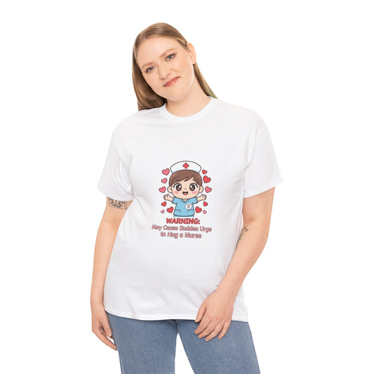 Nurse Humor Tee, Unisex Heavy Cotton Tee for Healthcare Workers, Cute Nurse Shirt, Gift for Nurses, Funny Medical Apparel, Casual T-Shirt