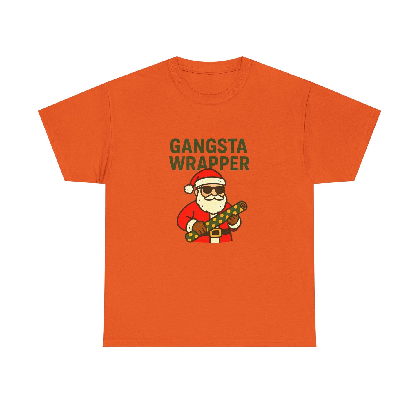 Gangsta Wrapper Unisex Cotton Tee - Fun Holiday T-Shirt for Christmas Celebrations