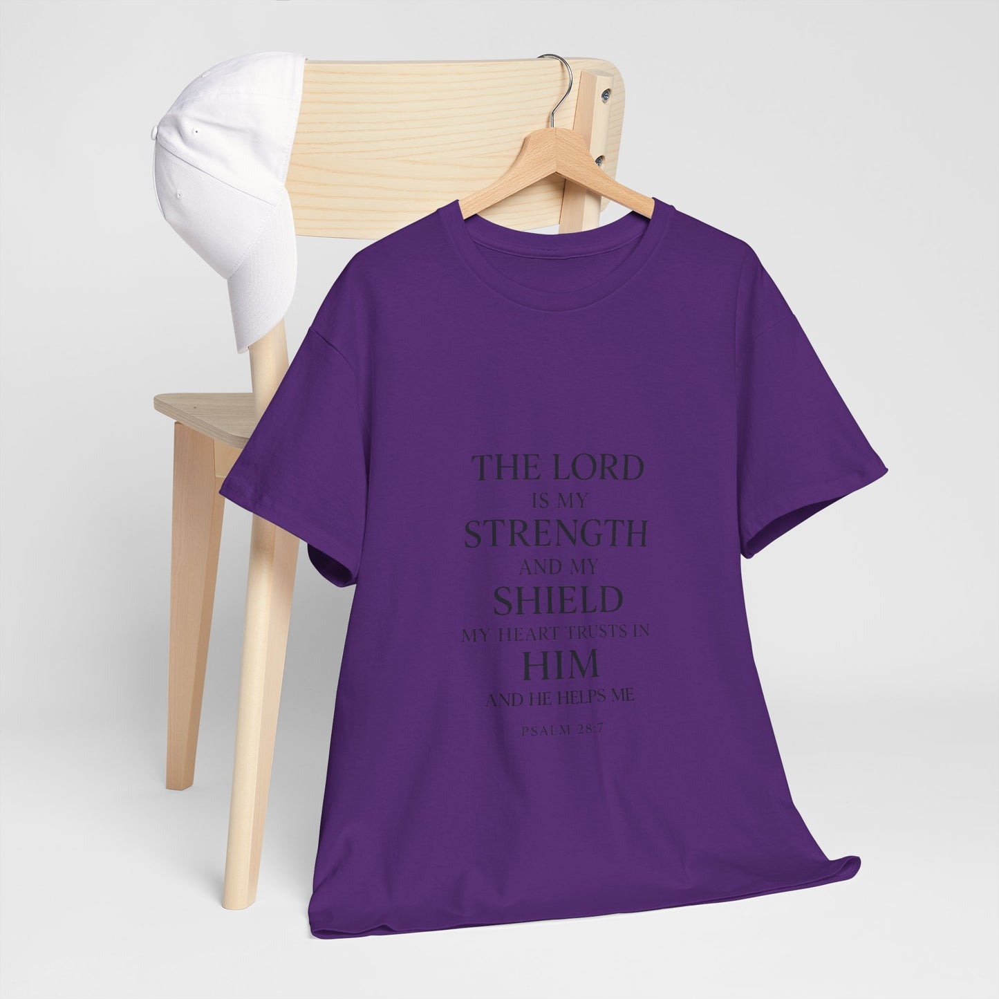 Faith-Inspired Unisex Heavy Cotton Tee - "The Lord is My Strength"