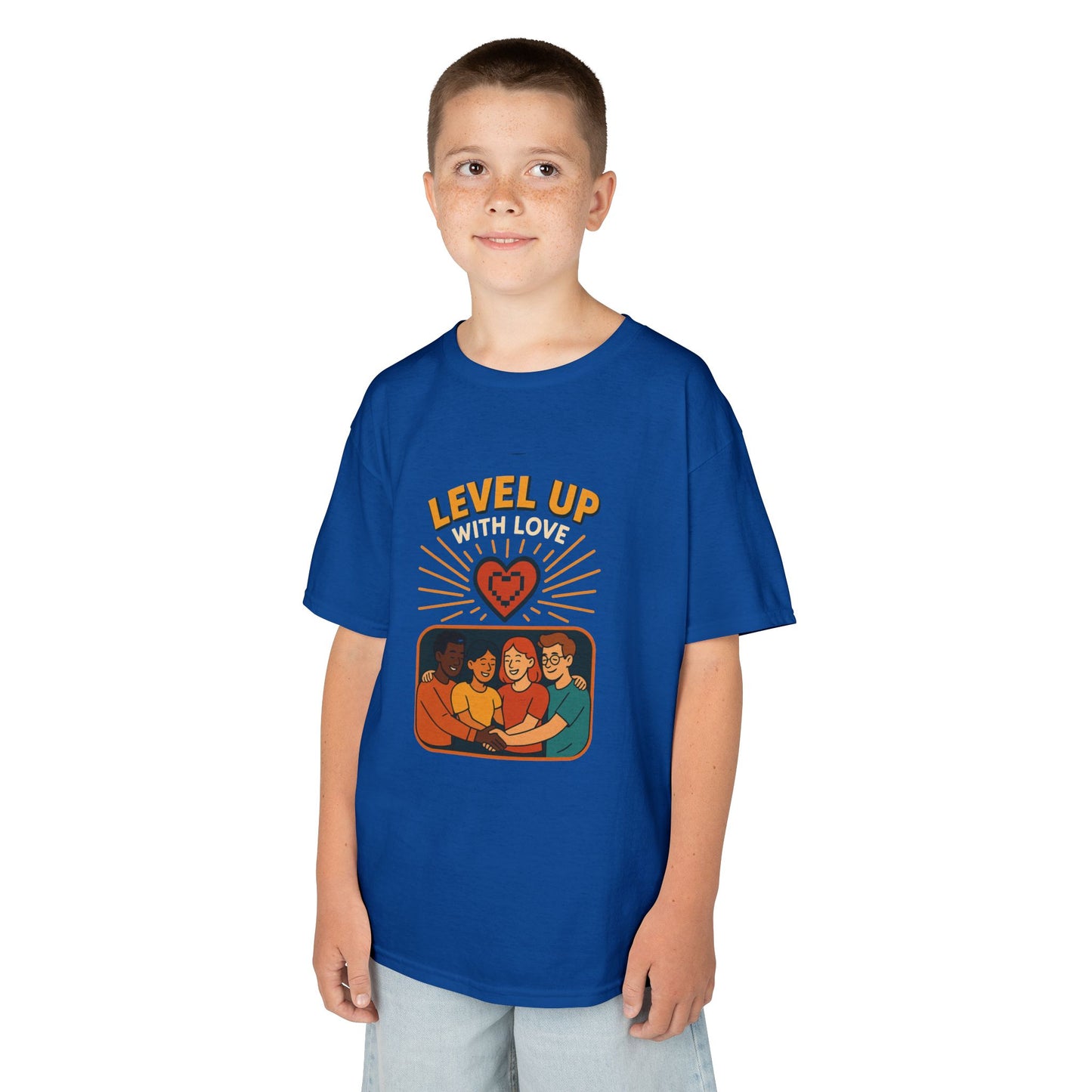 Christian Level Up Kids Tee | Fun Graphic T-Shirt for Play, Gift for Kids, Birthday Party, Family Gatherings, Casual Wear