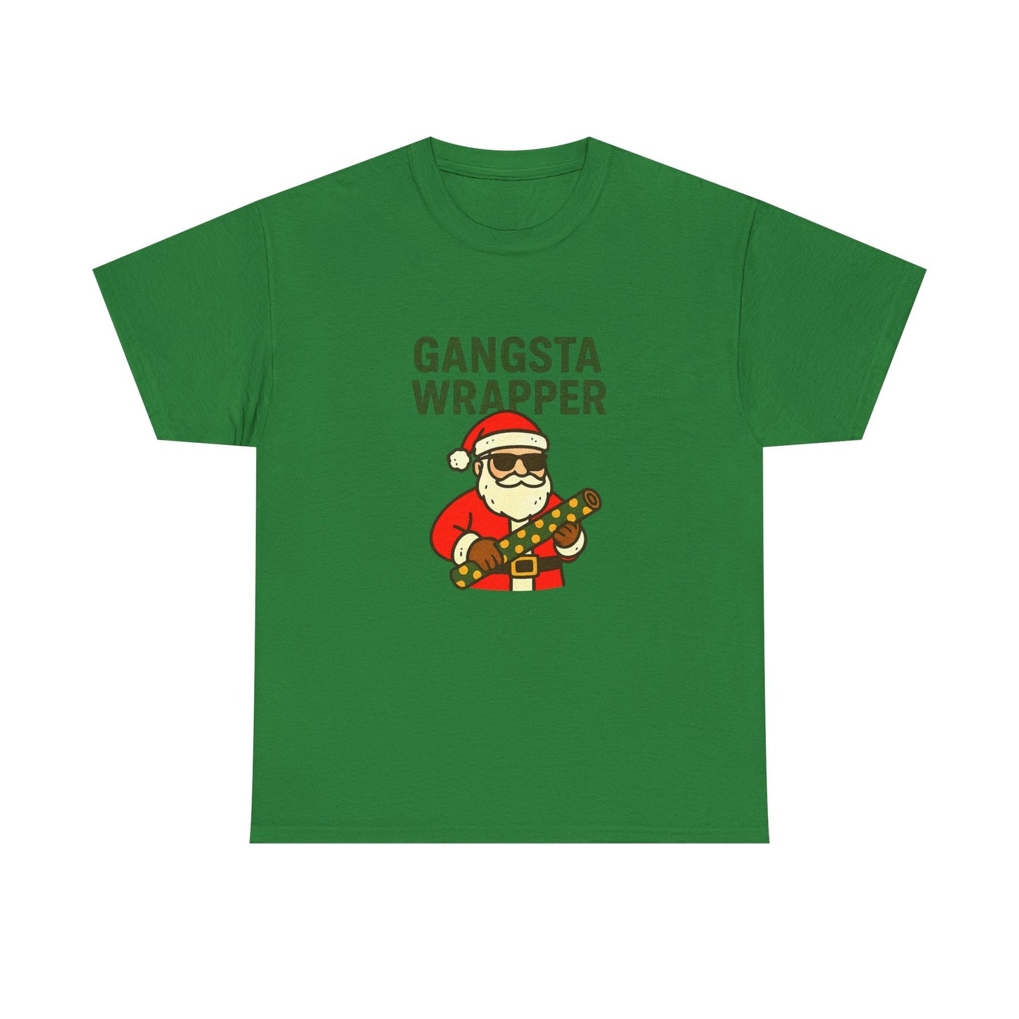 Gangsta Wrapper Unisex Cotton Tee - Fun Holiday T-Shirt for Christmas Celebrations