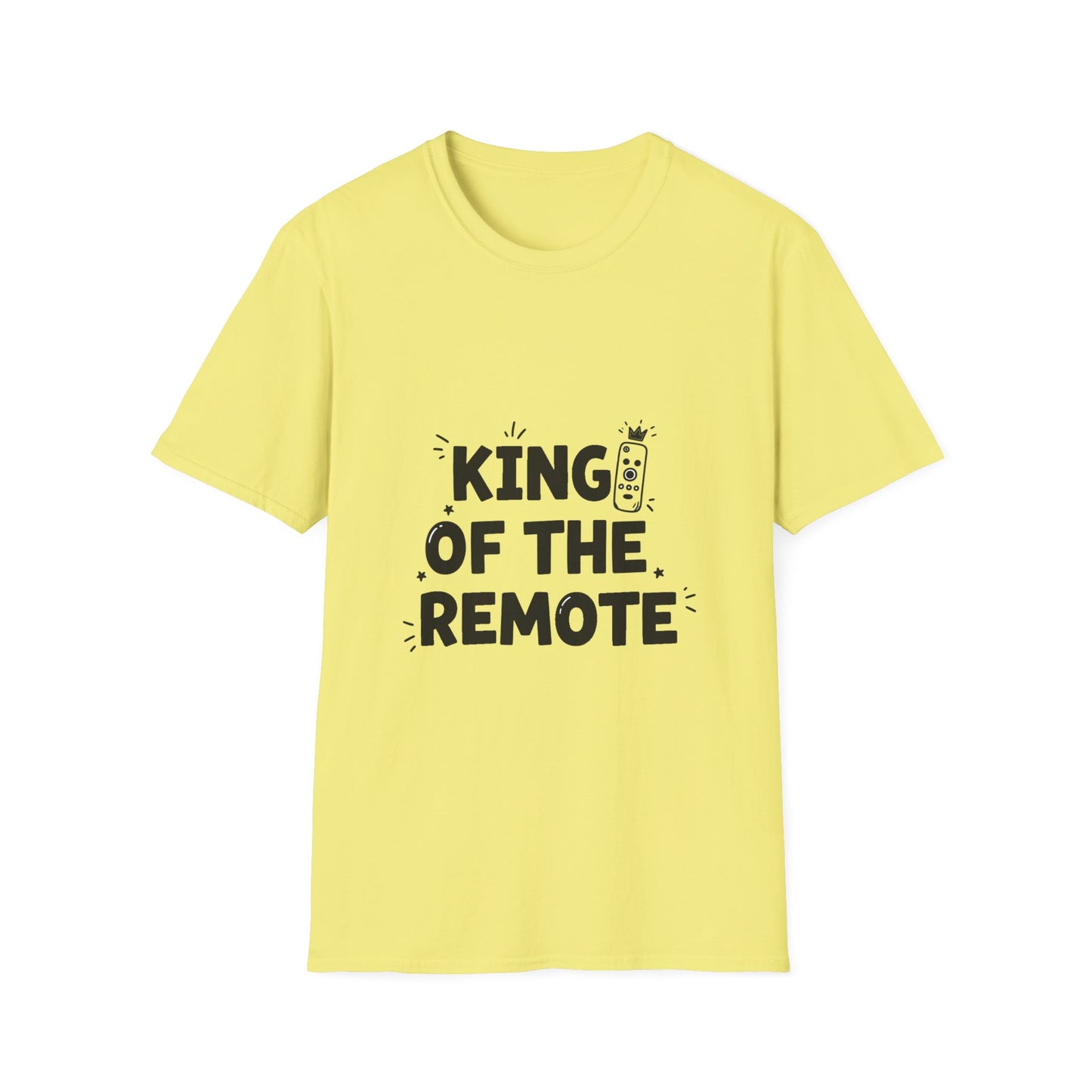 Funny King of the Remote Unisex T-Shirt | Gift for Dads, TV Lovers, Birthday Celebration, Relaxed Fit, Casual Wear