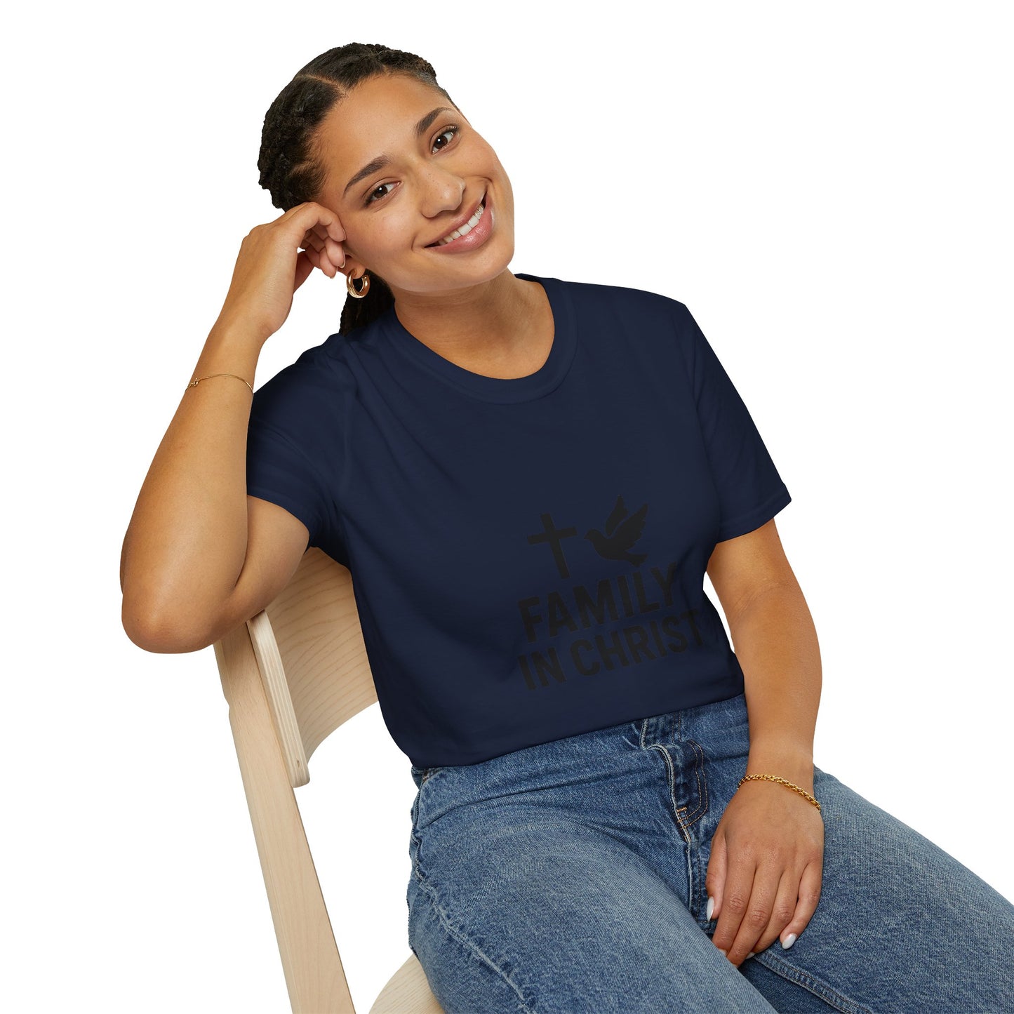Faith-Inspired Family T-Shirt, Christian Gift, Unisex Tee for Family Events, Church Outfits, Religious Apparel