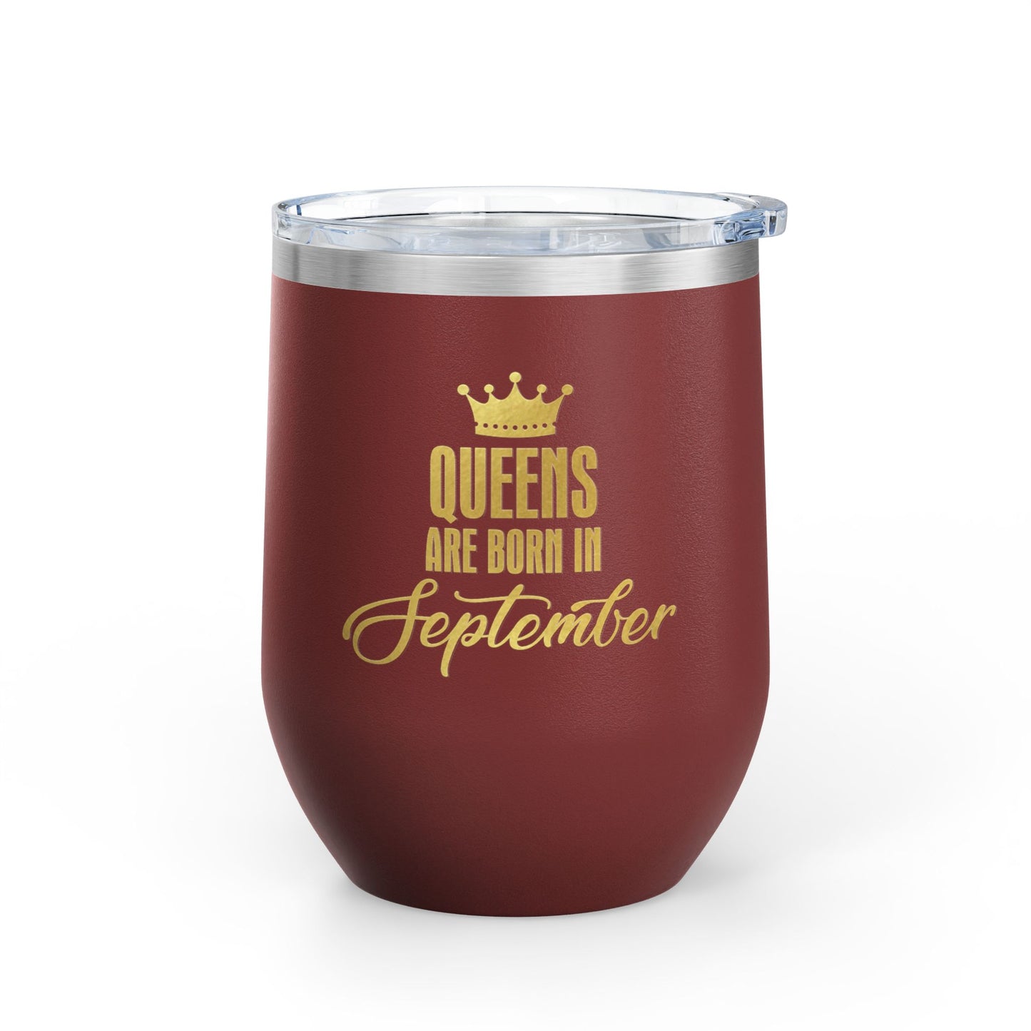 September Queens Wine Tumbler, 12oz | Birthday Gift for Her | Insulated Drinkware | Bachelorette Party Favor | Wine Lover Gift | [...]