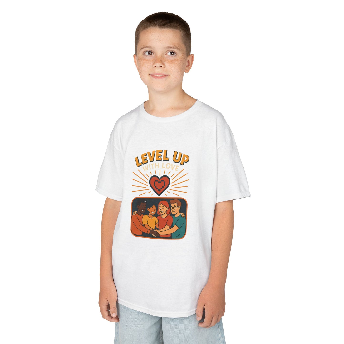 Christian Level Up Kids Tee | Fun Graphic T-Shirt for Play, Gift for Kids, Birthday Party, Family Gatherings, Casual Wear