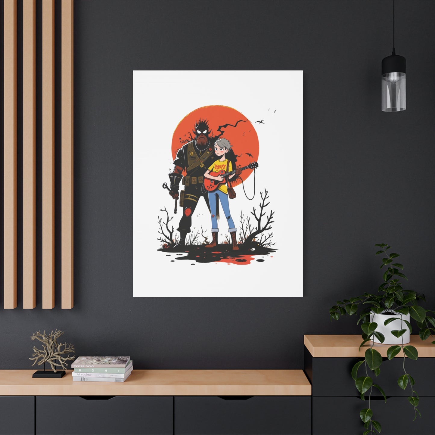 Canvas Art Print, Retro Cool Character Art, Gift for Gamers, Wall Decor for Kids Rooms, Perfect for Birthdays and Holidays