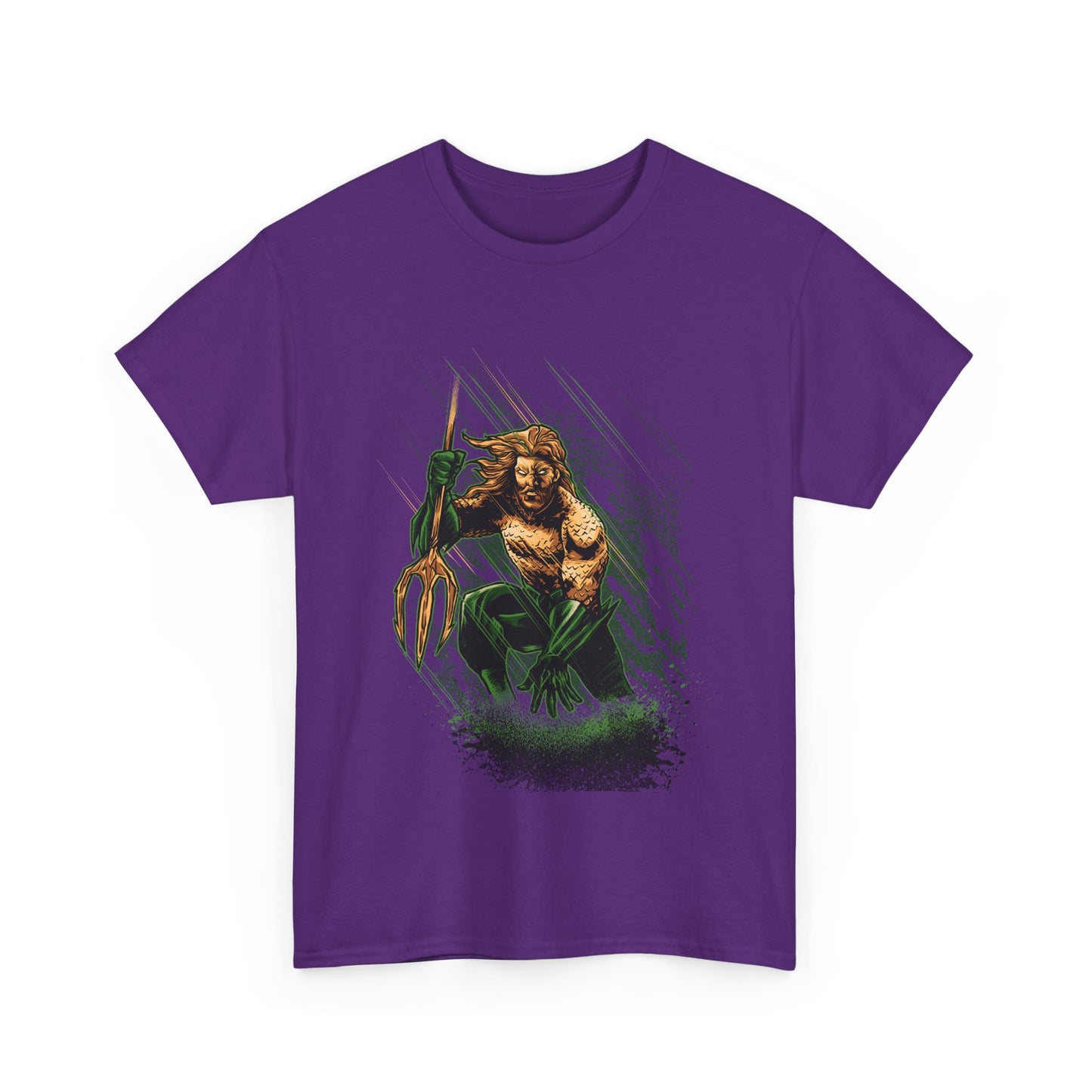 Aquatic Hero Unisex Heavy Cotton Tee, Graphic Shirt, Ocean Lover Gift, Casual Wear, Gift for Him, Comic Fan Apparel