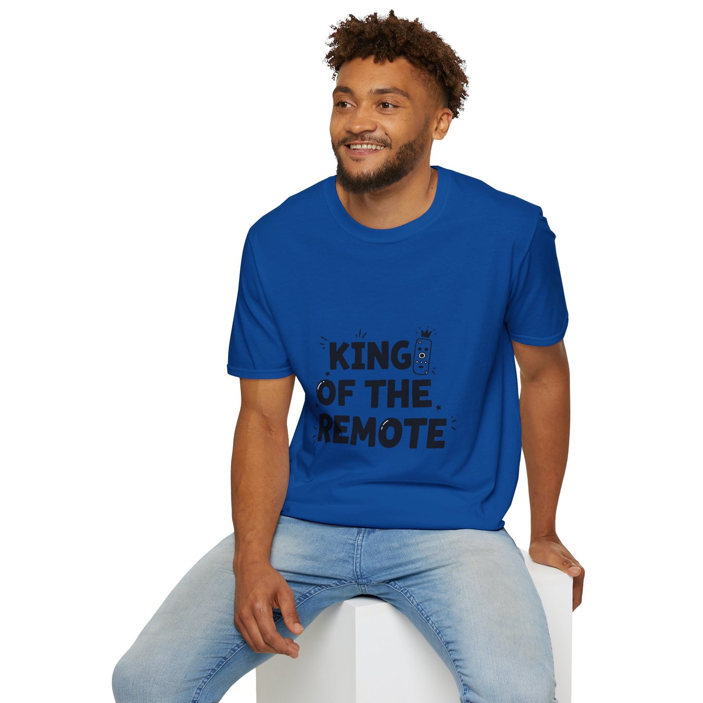 Funny King of the Remote Unisex T-Shirt | Gift for Dads, TV Lovers, Birthday Celebration, Relaxed Fit, Casual Wear