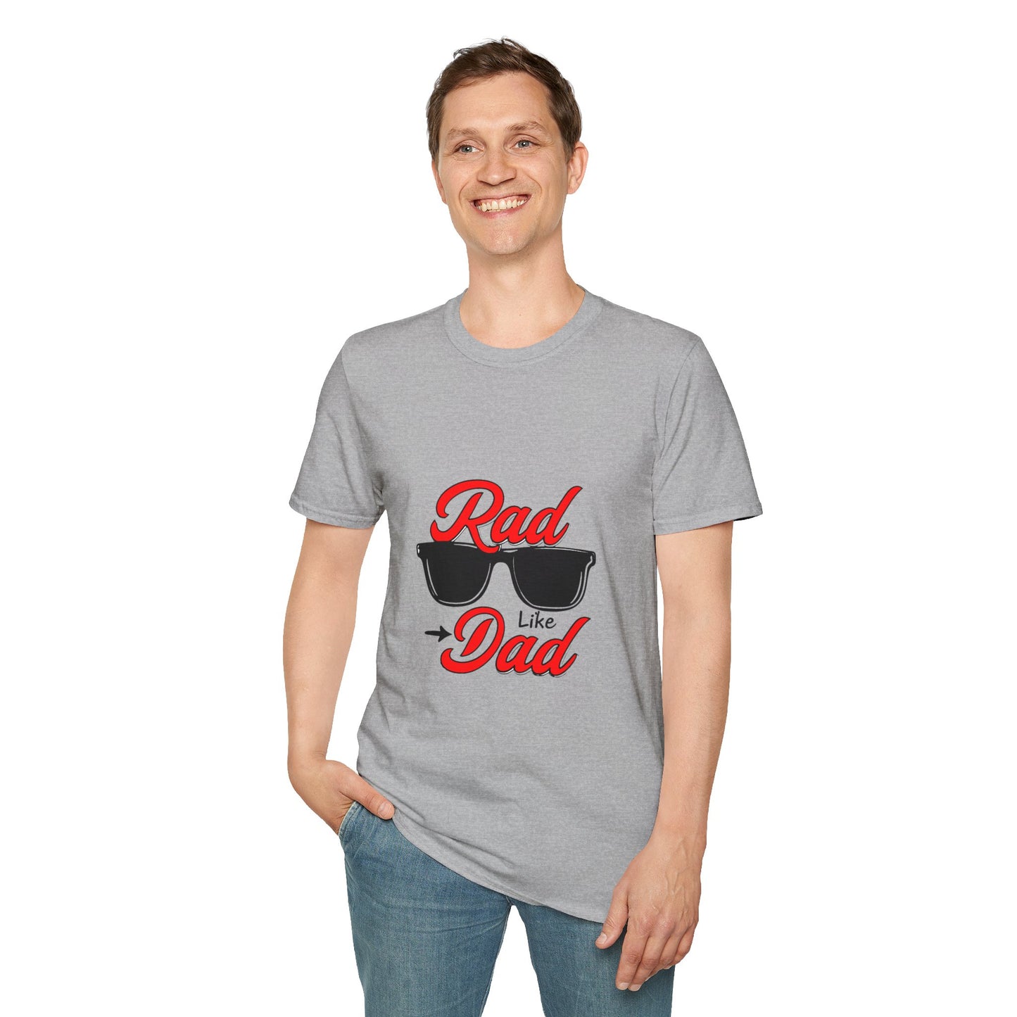 Rad Like Dad Unisex Softstyle T-Shirt, Father's Day Gift, Casual Wear, Gift for Dad, Trendy T-Shirt, Summer Fashion