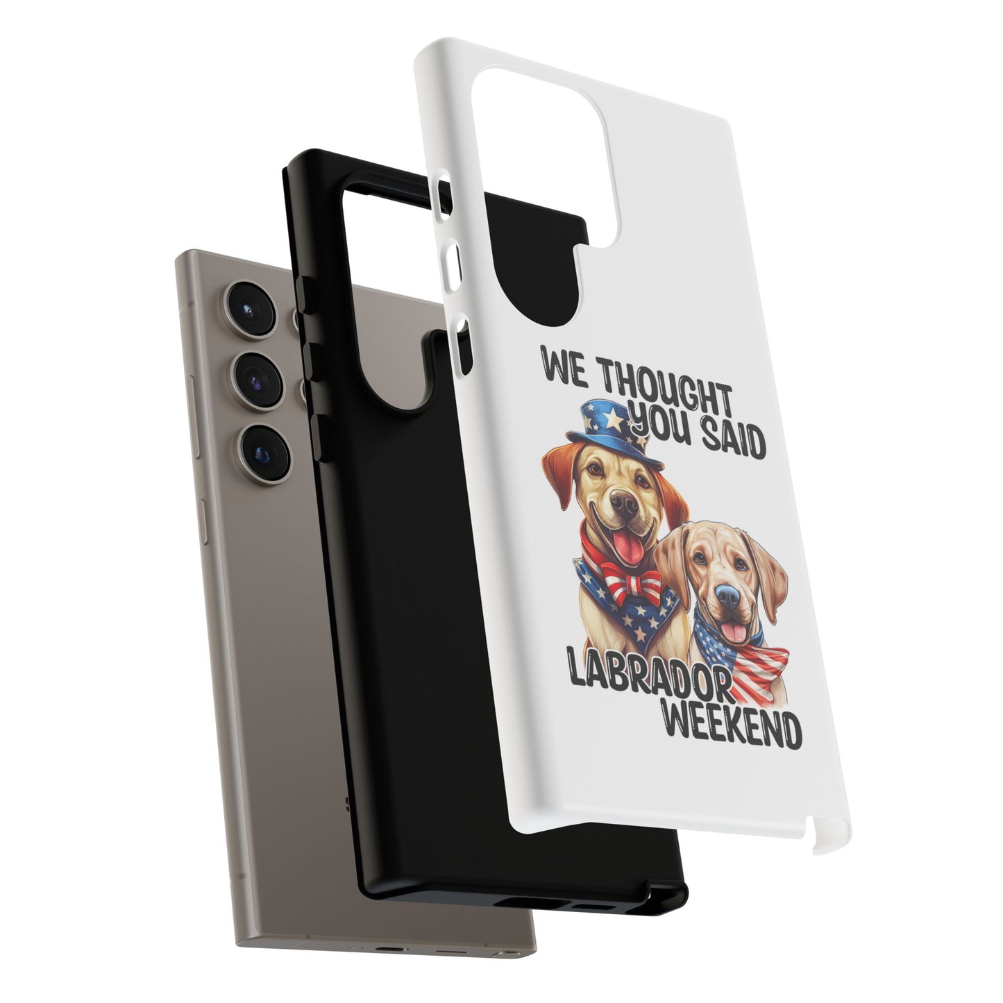 Labrador Weekend Phone Case - Fun Dog Lover Gift, Pet Memorial, Personalized, Unique Design, Patriotic Accessories