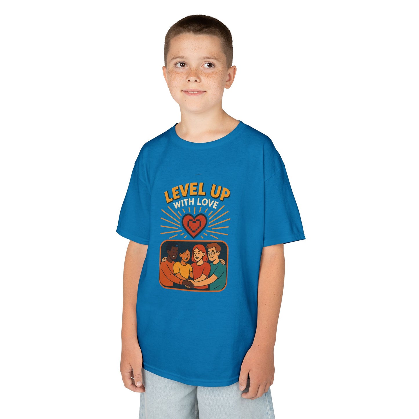 Christian Level Up Kids Tee | Fun Graphic T-Shirt for Play, Gift for Kids, Birthday Party, Family Gatherings, Casual Wear