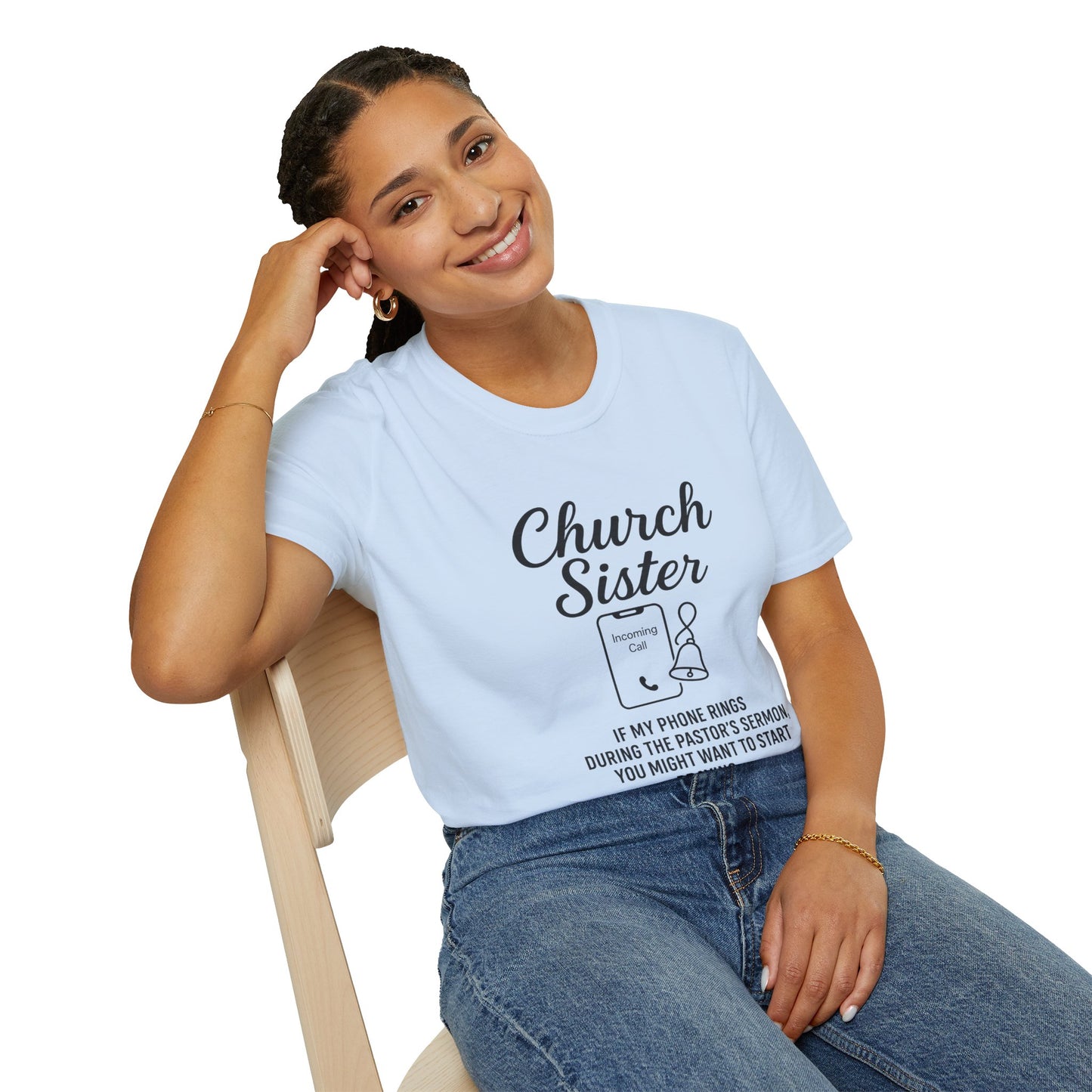 Church Sister T-Shirt | Funny Christian Tee, Church Apparel, Gifts for Churchgoers, Unisex T-Shirt, Religious Humor Shirt