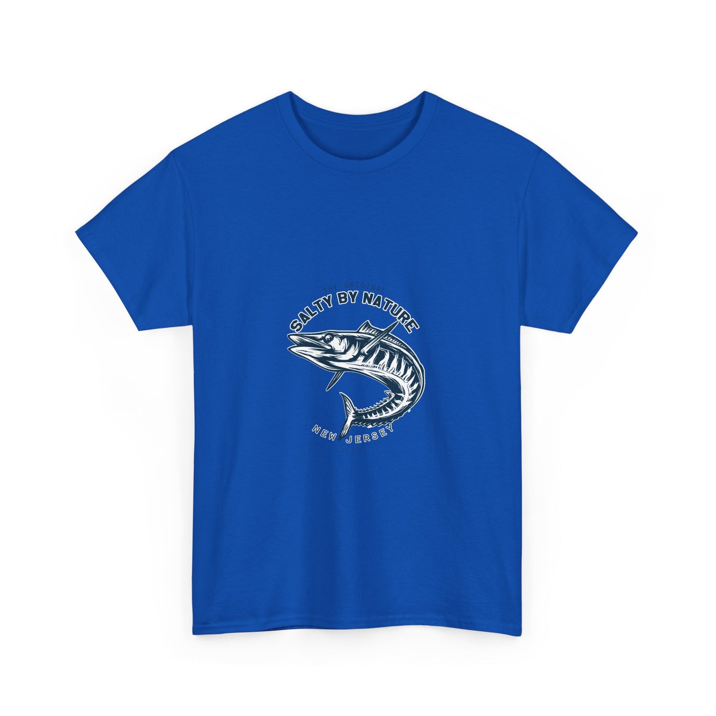 Salty By Nature Unisex Heavy Cotton Tee, Fishing Lover Gift, Outdoor Enthusiast Shirt, Summer Casual Wear, Beach Day Outfit