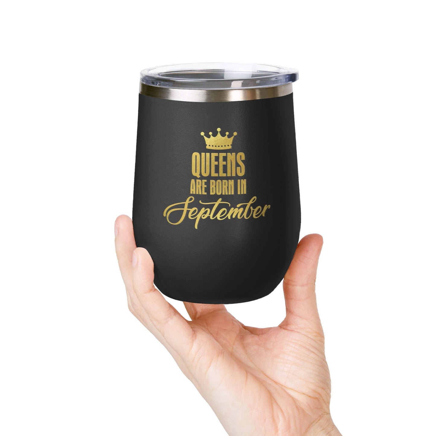 September Queens Wine Tumbler, 12oz | Birthday Gift for Her | Insulated Drinkware | Bachelorette Party Favor | Wine Lover Gift | [...]