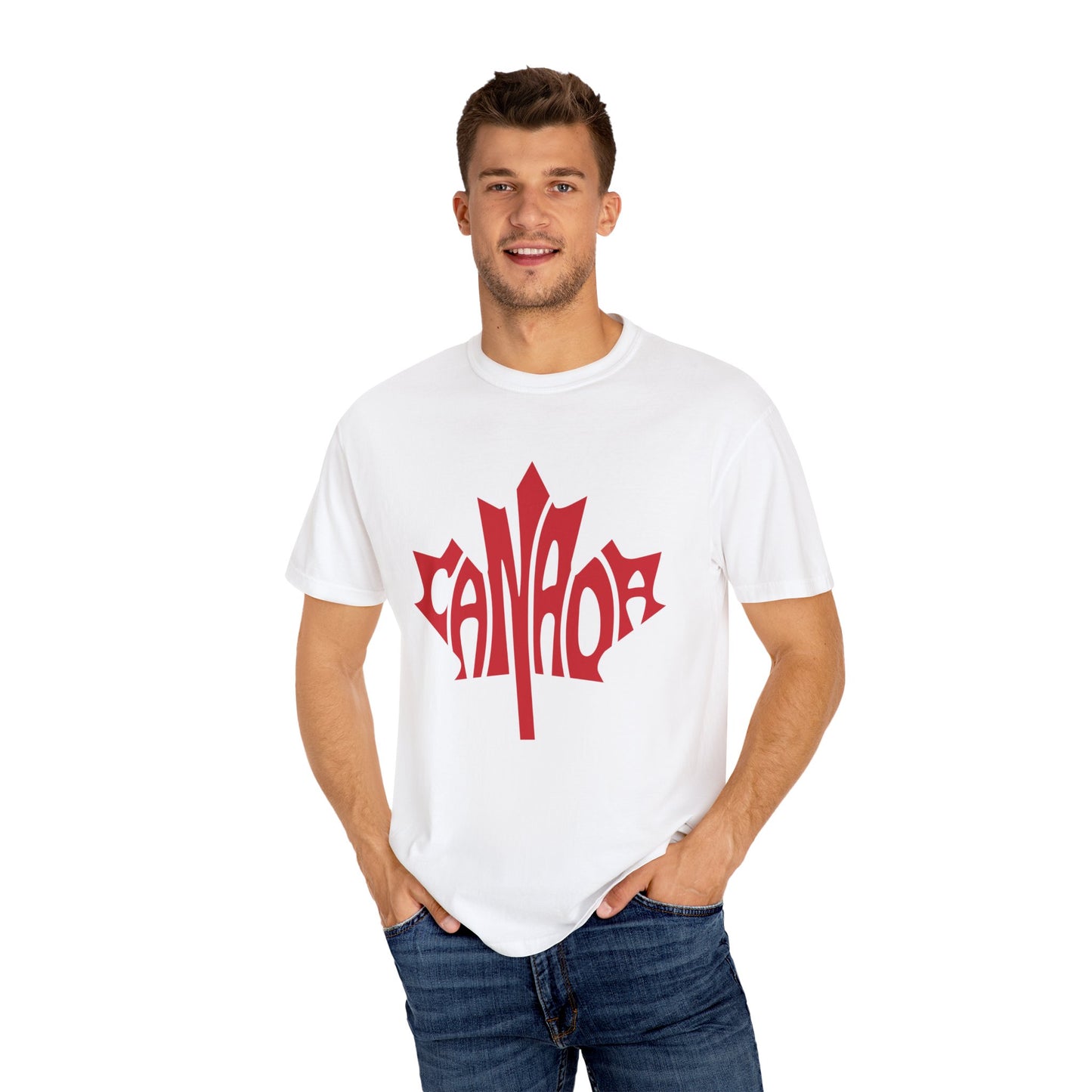 Canada Graphic T-Shirt, Unisex Tee, Garment-Dyed Style, Casual Wear, Summer Essentials, Canadian Pride, Unique Gift Idea