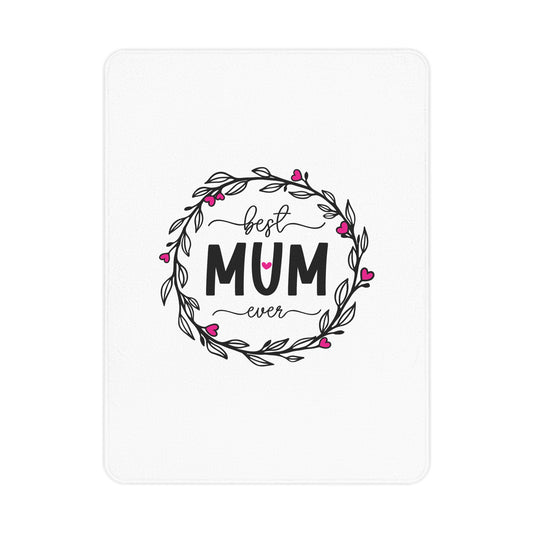 Best Mum Ever Toddler Blanket, Baby Shower Gift, Nursery Decor, Personalized Kids Blanket, Mother's Day Present, Cozy Toddler Gift