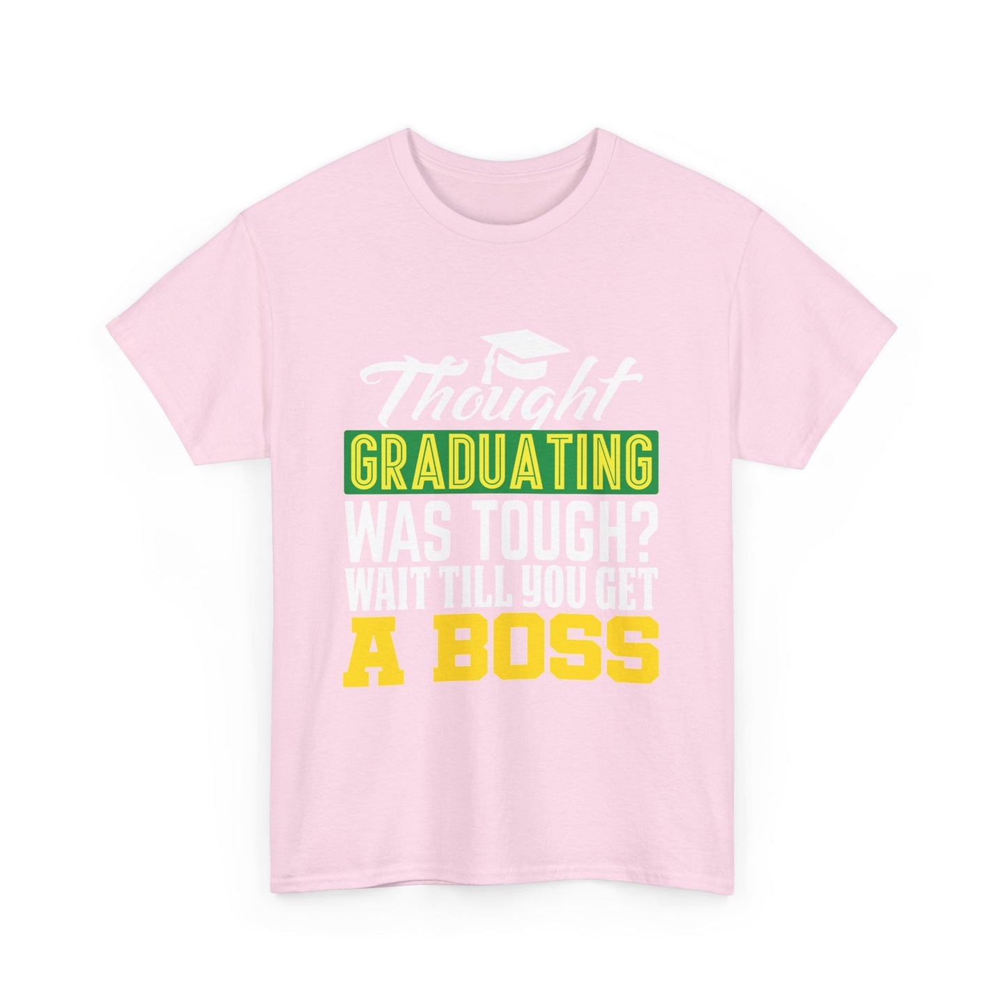 Humorous Graduation Tee - Perfect Gift for Graduates and Bosses, Funny College T-Shirt, Unisex Heavy Cotton, Graduation Celebration, [...]