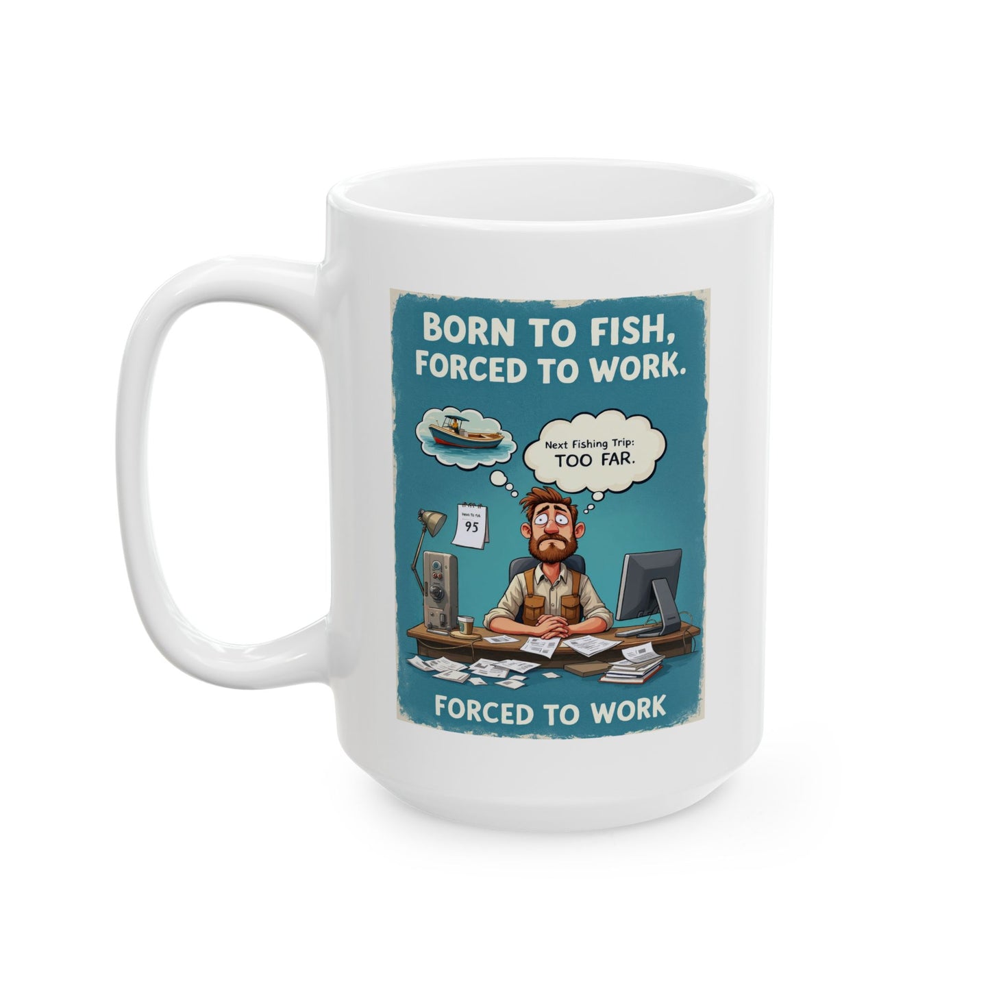Funny Office Ceramic Mug, Coffee Lovers Gift, Work Motivation, Quirky Desk Decor, Perfect for Birthdays, Holidays, and Coworkers