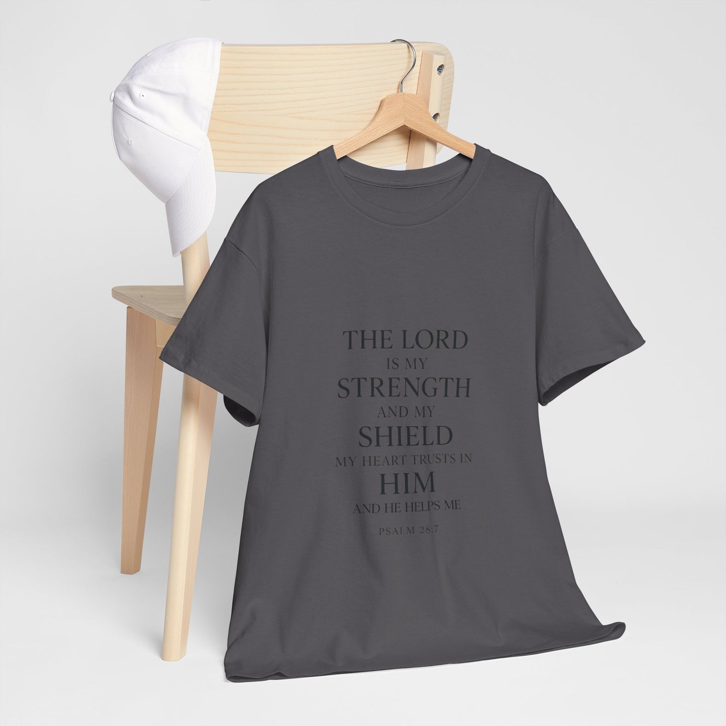Faith-Inspired Unisex Heavy Cotton Tee - "The Lord is My Strength"