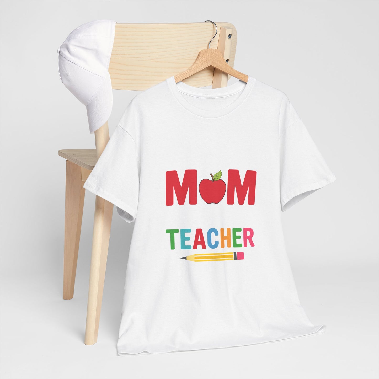 Mom Teacher Tee - Unisex Heavy Cotton, Gift for Teachers, Back to School Shirt, Funny Mom Shirt, Cute Teacher Apparel