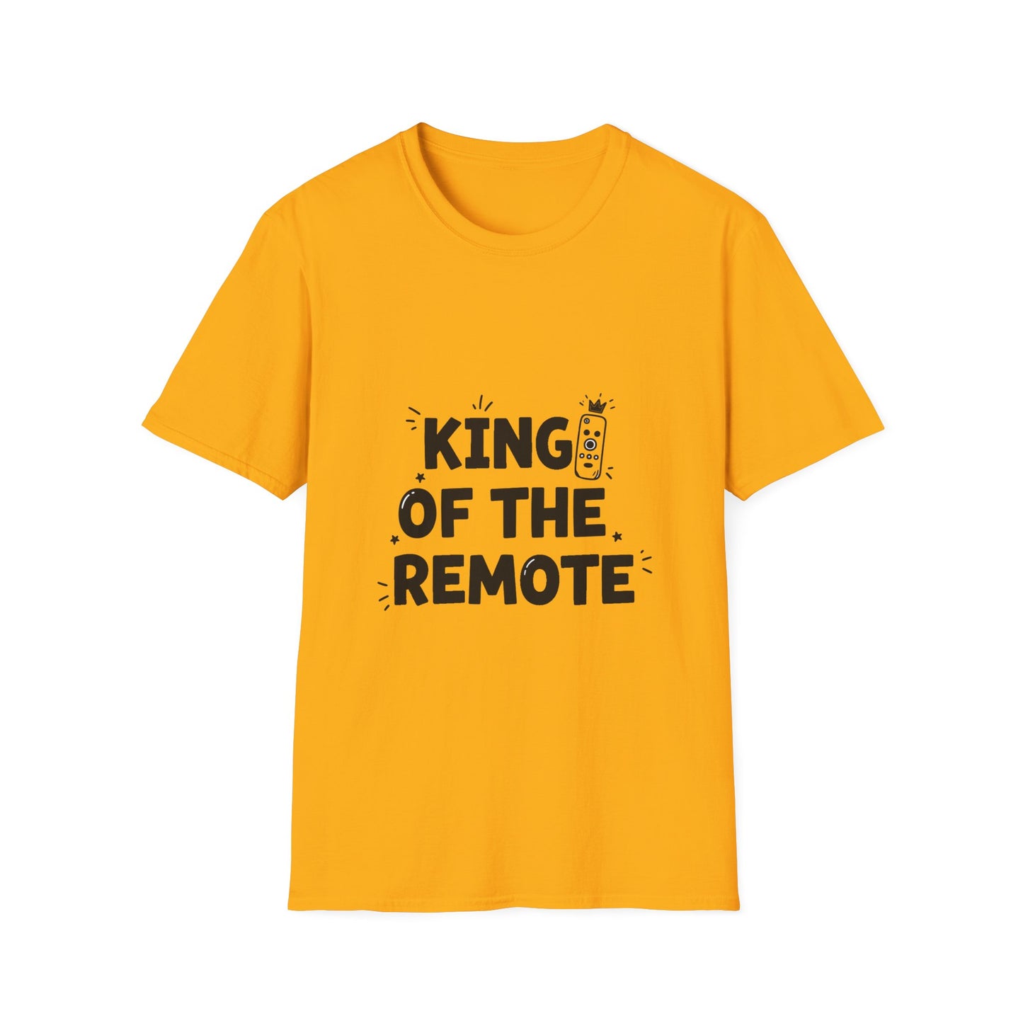 Funny King of the Remote Unisex T-Shirt | Gift for Dads, TV Lovers, Birthday Celebration, Relaxed Fit, Casual Wear