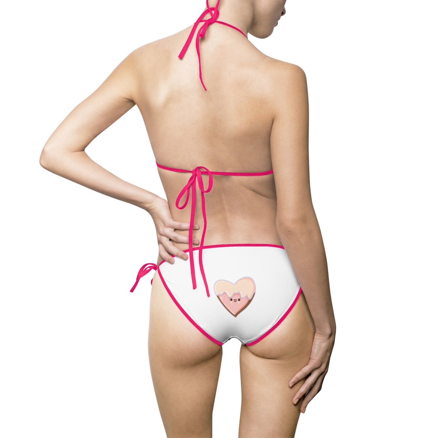 Cute & Fun Women's Bikini Swimsuit with Adorable Cup Design, Summer Beachwear, Swimwear, Pool Party, Gift for Her
