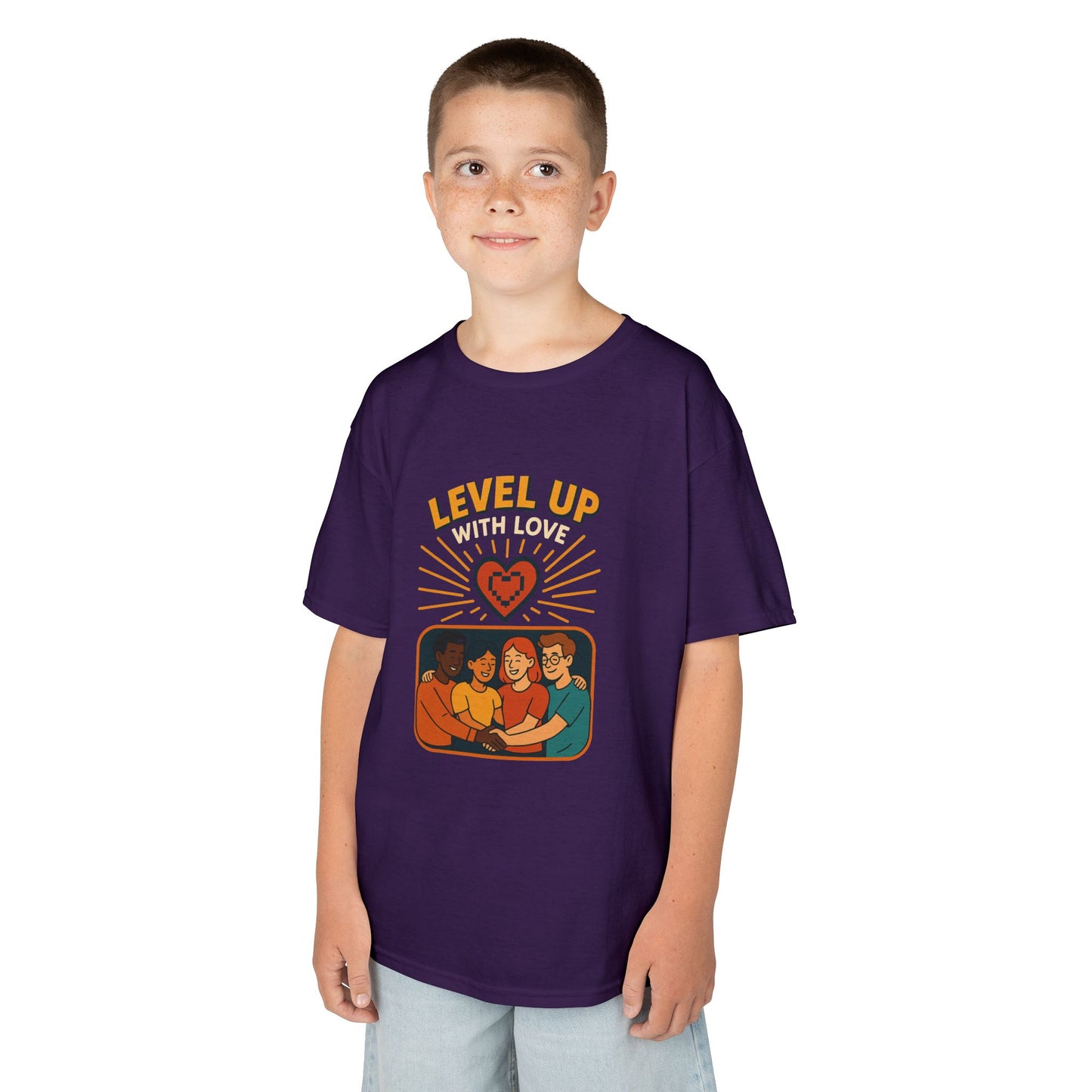 Christian Level Up Kids Tee | Fun Graphic T-Shirt for Play, Gift for Kids, Birthday Party, Family Gatherings, Casual Wear