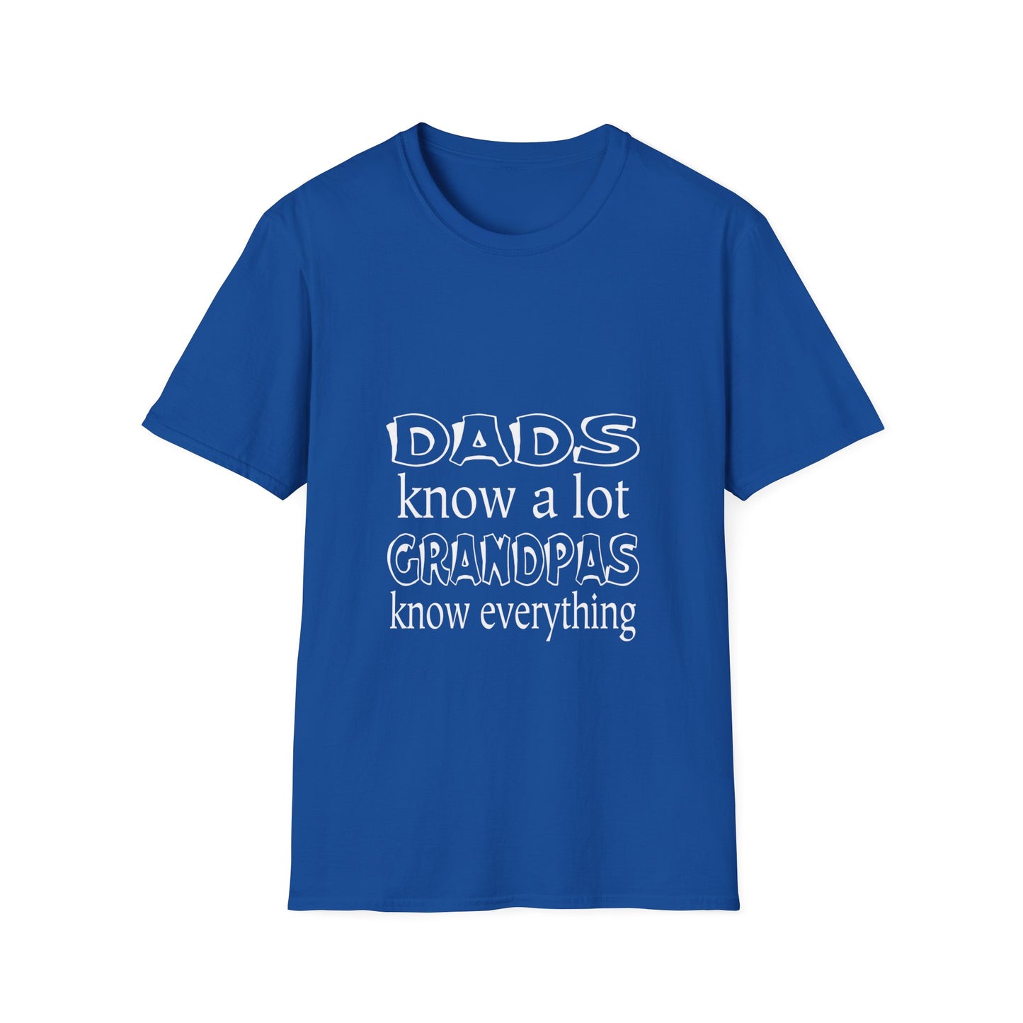Cool Grandpa Unisex Softstyle T-Shirt - 'Dads Know a Lot, Grandpas Know Everything' - Perfect Gift for Father's Day, Family Gatherings, or Casual [...]