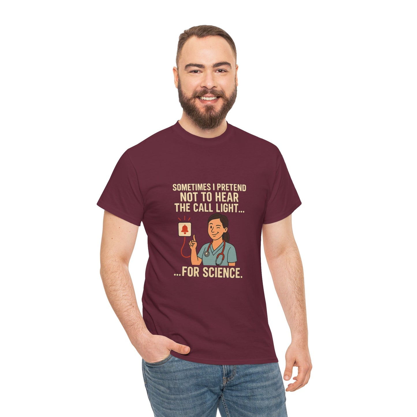 Funny Science Nurse Tee, Unisex Heavy Cotton Tee for Healthcare Workers, Gift for Nurses, Medical Humor Shirt, Nurses Week Apparel