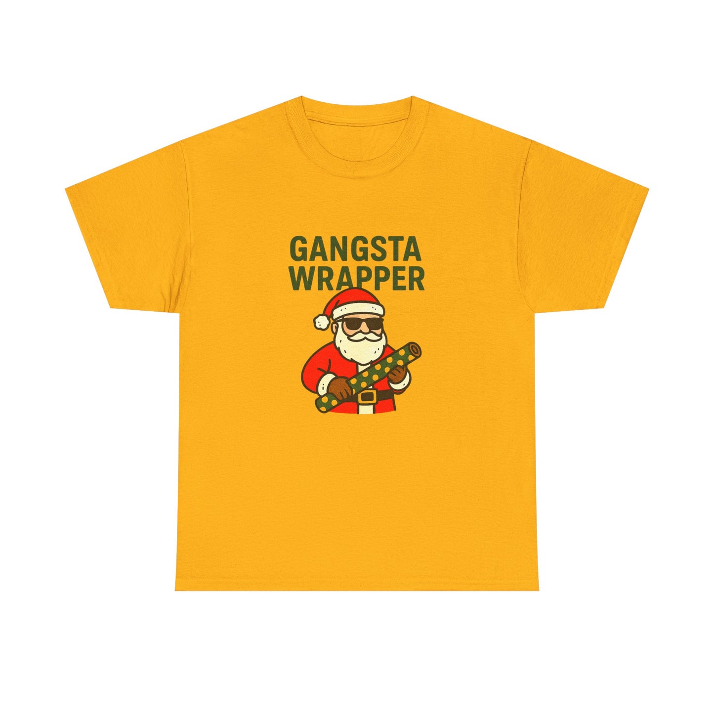 Gangsta Wrapper Unisex Cotton Tee - Fun Holiday T-Shirt for Christmas Celebrations