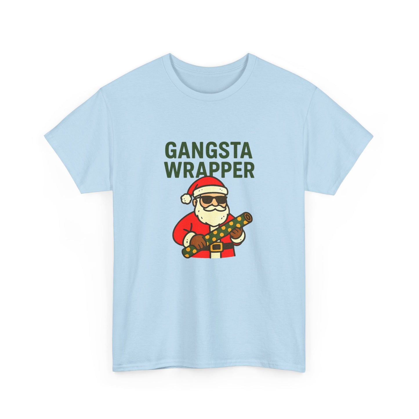 Gangsta Wrapper Unisex Cotton Tee - Fun Holiday T-Shirt for Christmas Celebrations