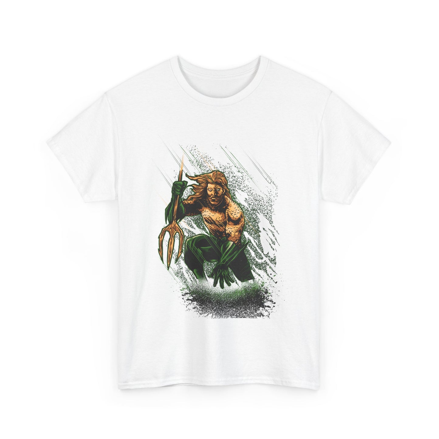 Aquatic Hero Unisex Heavy Cotton Tee, Graphic Shirt, Ocean Lover Gift, Casual Wear, Gift for Him, Comic Fan Apparel