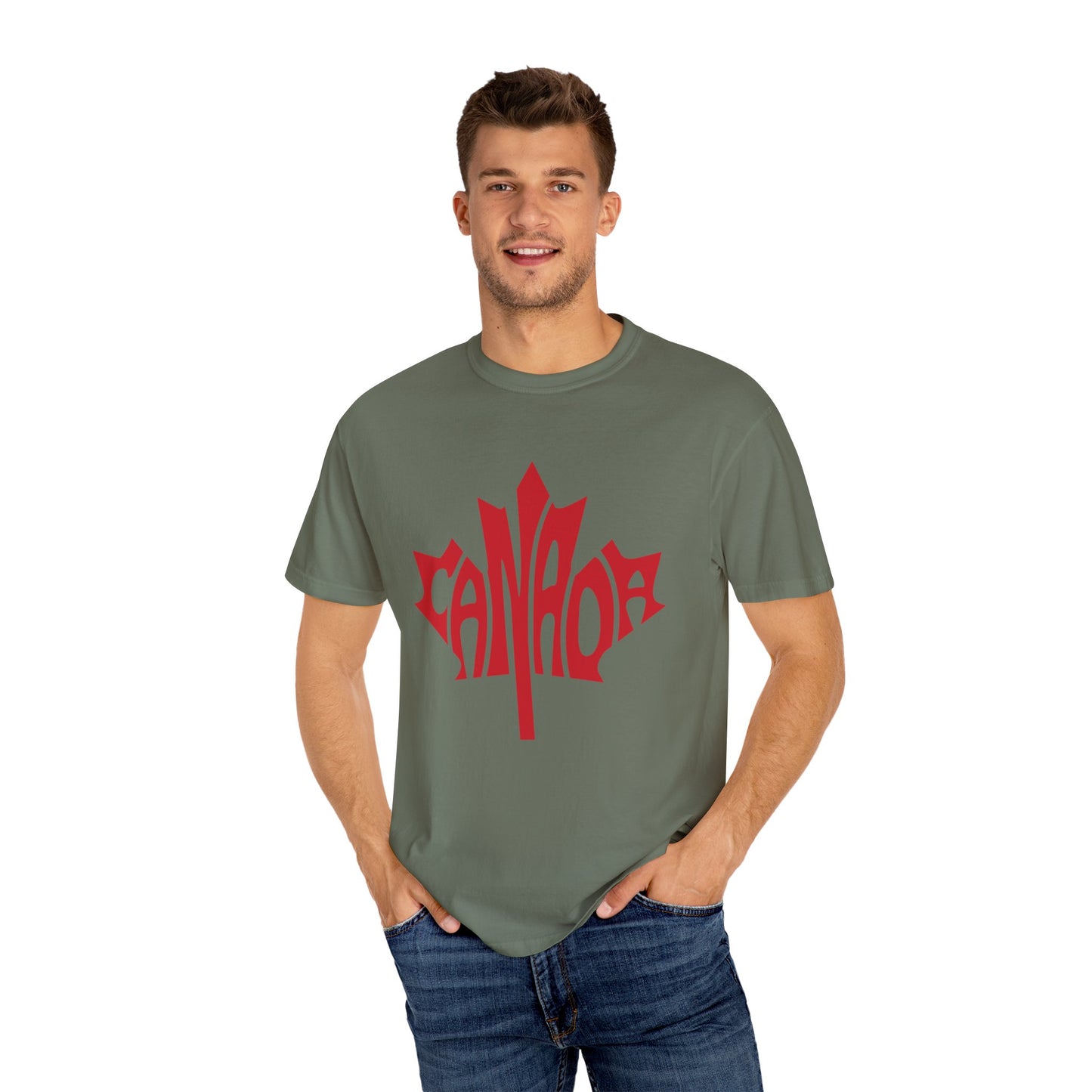 Canada Graphic T-Shirt, Unisex Tee, Garment-Dyed Style, Casual Wear, Summer Essentials, Canadian Pride, Unique Gift Idea