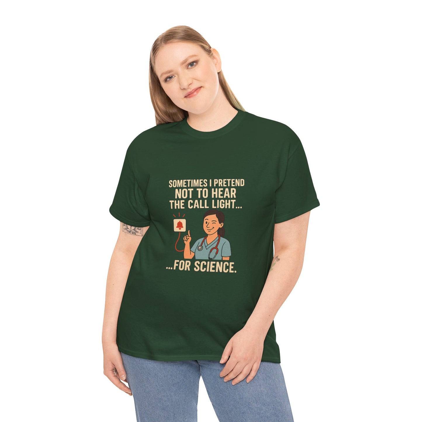 Funny Science Nurse Tee, Unisex Heavy Cotton Tee for Healthcare Workers, Gift for Nurses, Medical Humor Shirt, Nurses Week Apparel