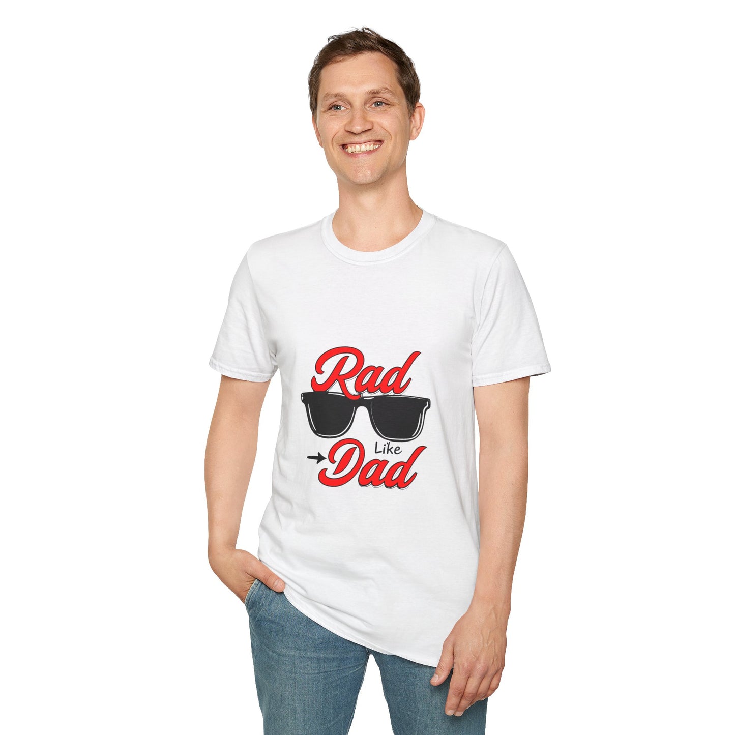 Rad Like Dad Unisex Softstyle T-Shirt, Father's Day Gift, Casual Wear, Gift for Dad, Trendy T-Shirt, Summer Fashion