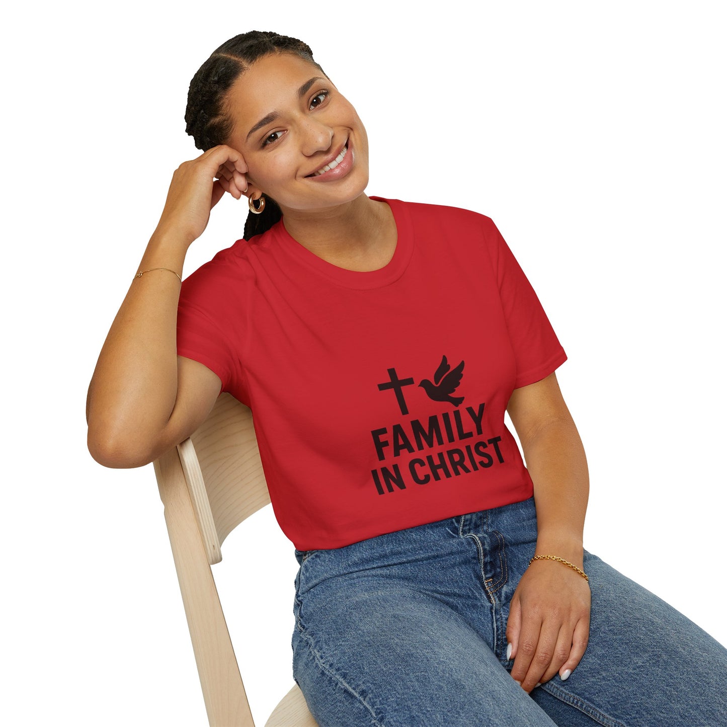 Faith-Inspired Family T-Shirt, Christian Gift, Unisex Tee for Family Events, Church Outfits, Religious Apparel