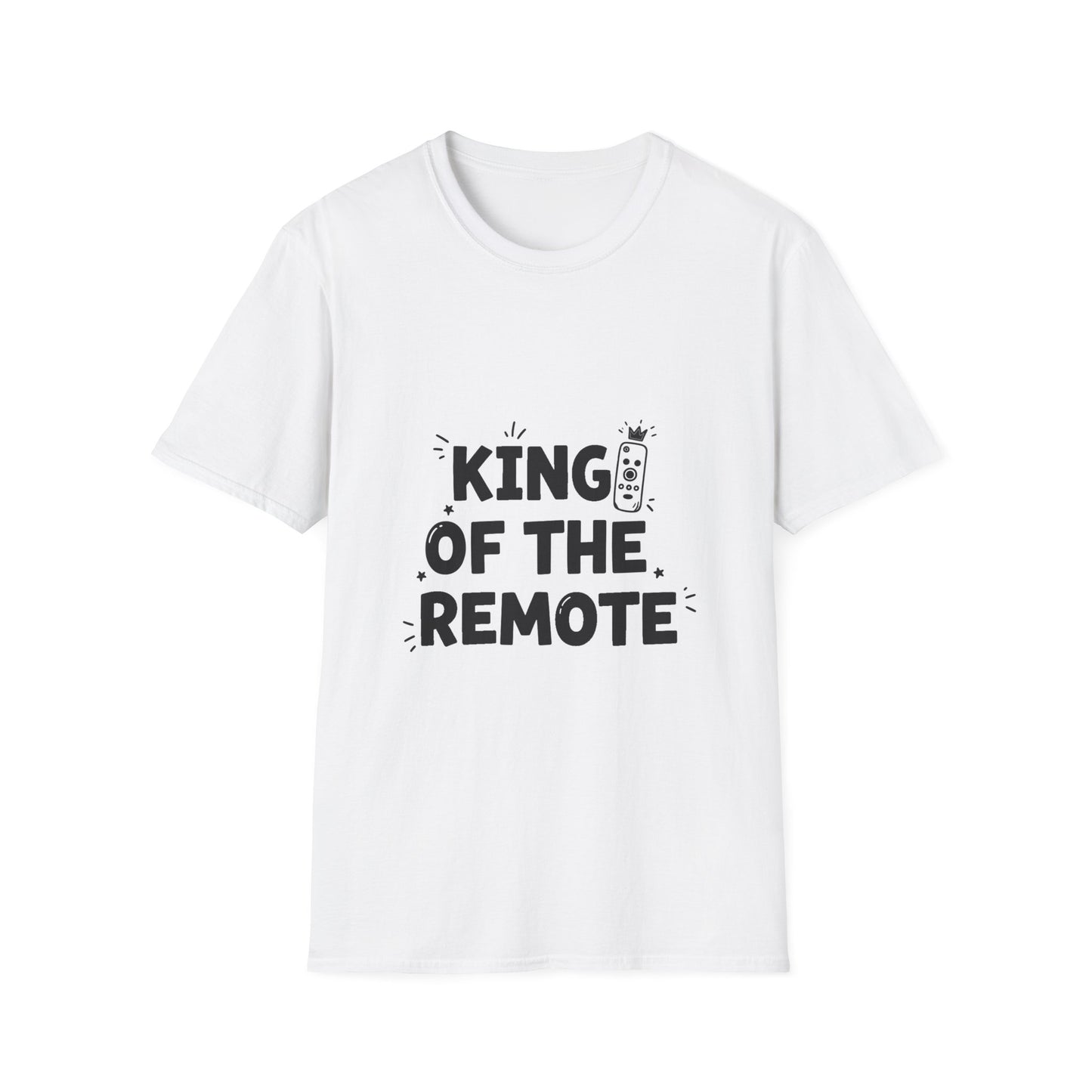 Funny King of the Remote Unisex T-Shirt | Gift for Dads, TV Lovers, Birthday Celebration, Relaxed Fit, Casual Wear
