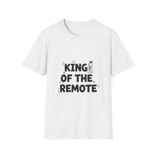 Funny King of the Remote Unisex T-Shirt | Gift for Dads, TV Lovers, Birthday Celebration, Relaxed Fit, Casual Wear