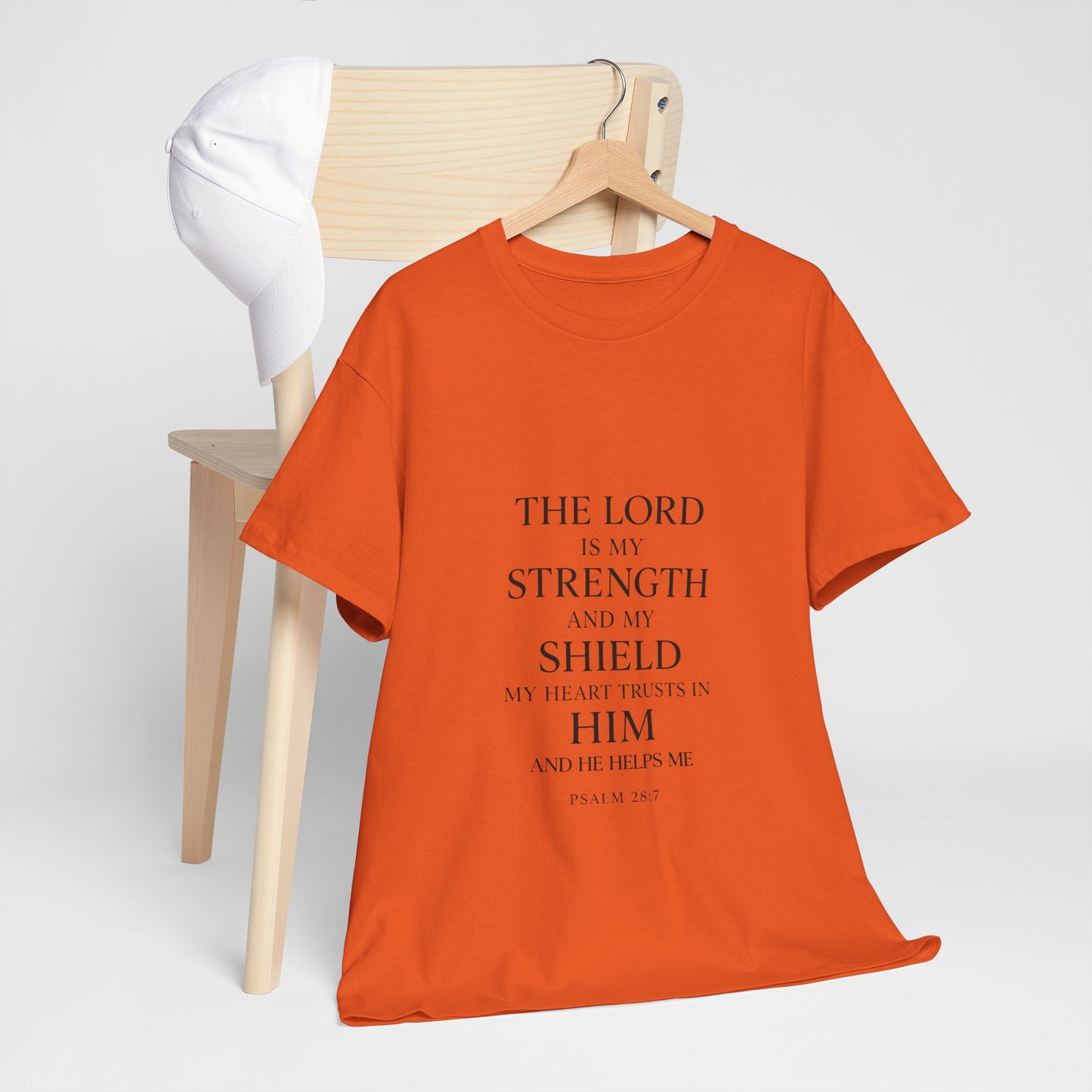 Faith-Inspired Unisex Heavy Cotton Tee - "The Lord is My Strength"
