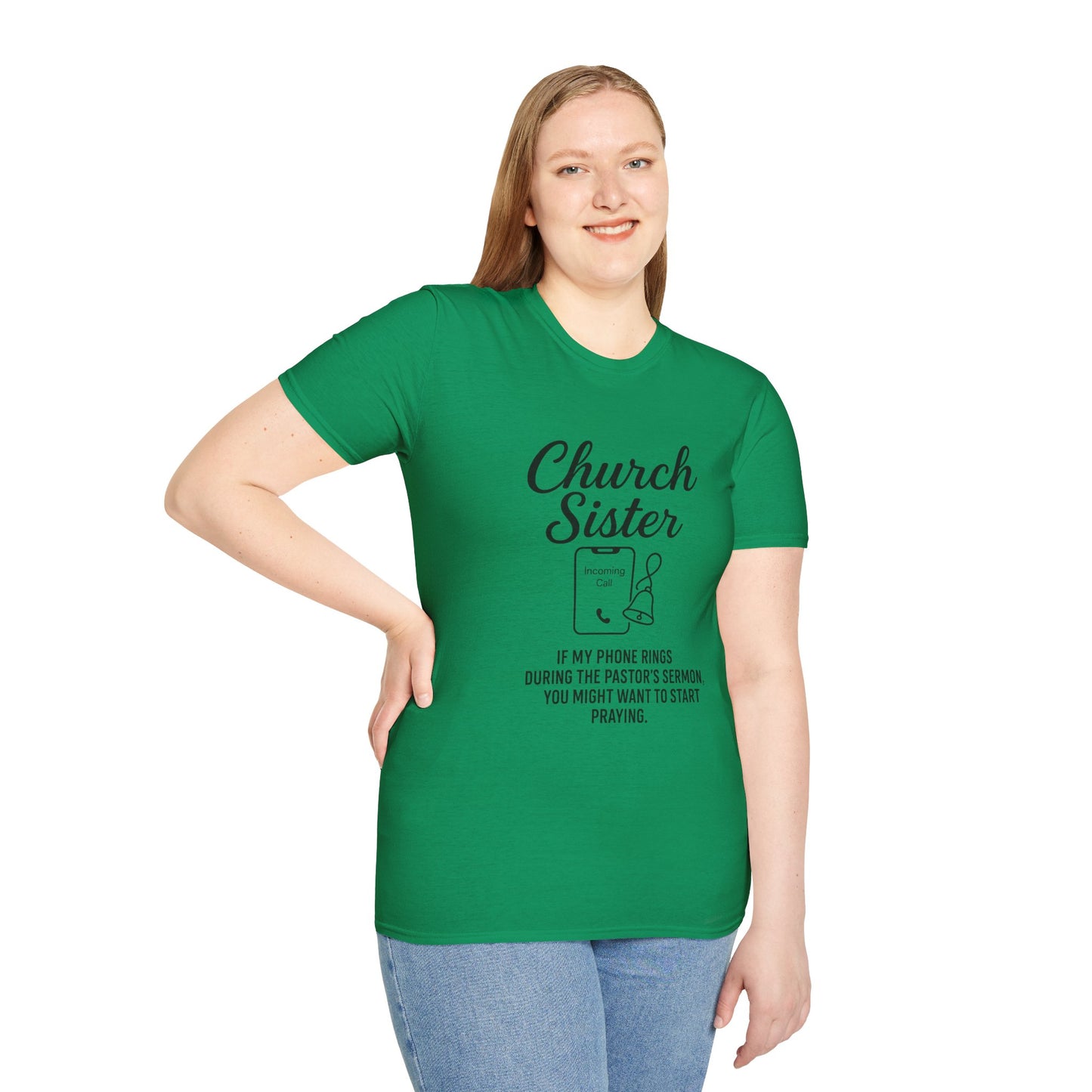 Church Sister T-Shirt | Funny Christian Tee, Church Apparel, Gifts for Churchgoers, Unisex T-Shirt, Religious Humor Shirt