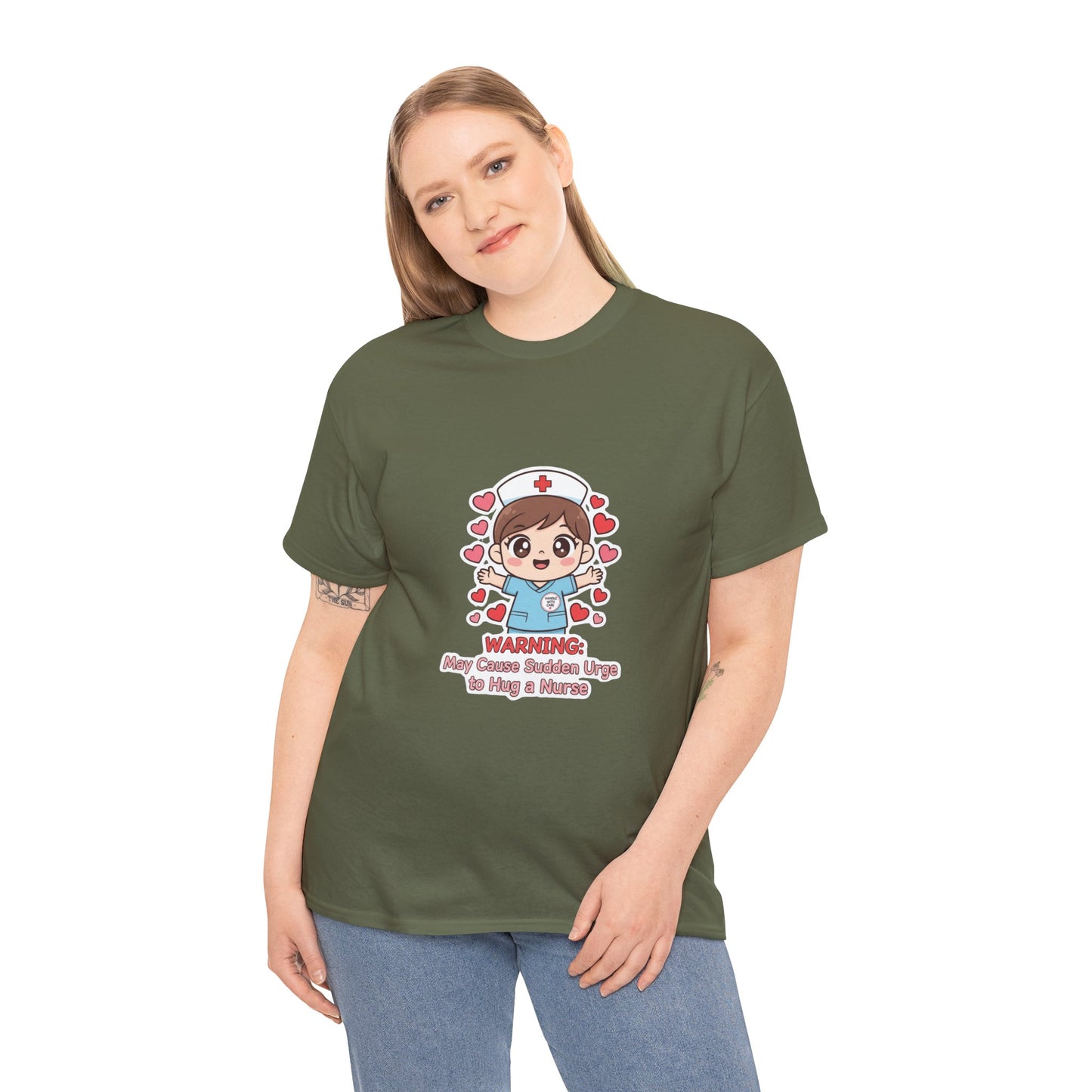 Nurse Humor Tee, Unisex Heavy Cotton Tee for Healthcare Workers, Cute Nurse Shirt, Gift for Nurses, Funny Medical Apparel, Casual T-Shirt