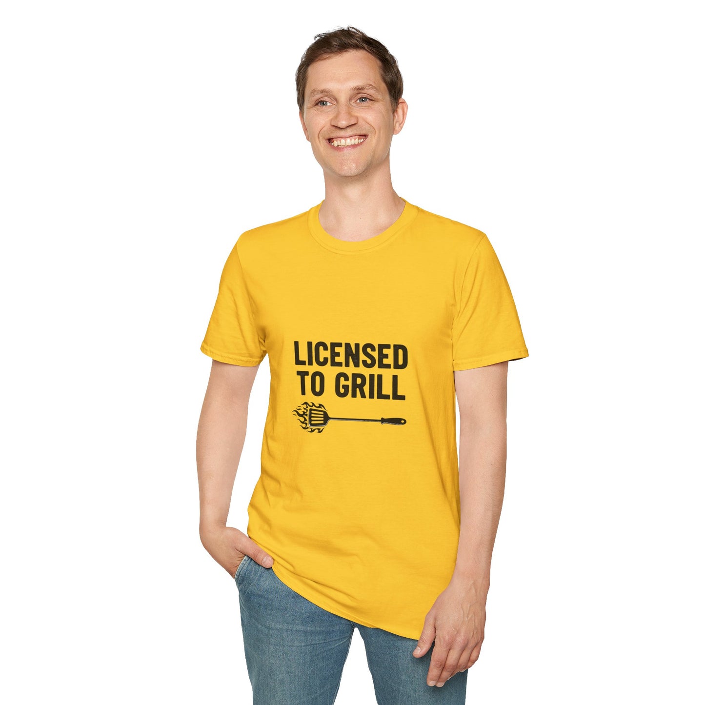 Licensed to Grill Unisex T-Shirt | Funny BBQ Apparel, Grilling Gift, Summer Cookout Top, Foodie Shirt, Outdoor Party Wear