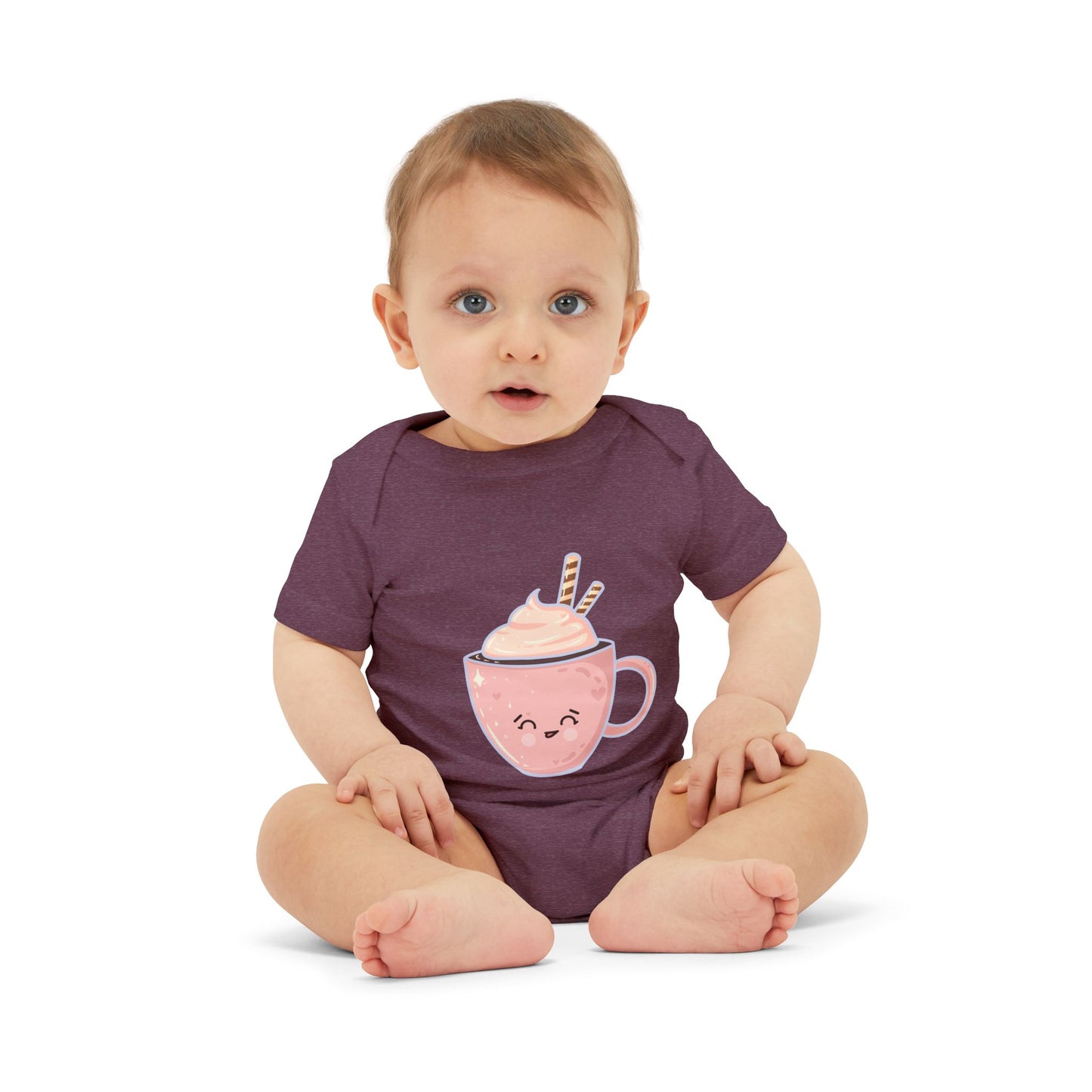Cute Hot Chocolate Infant Onesie, Baby Shower Gift, Holiday Outfit, Newborn Clothing, Festive Baby Wear, Winter Celebration Attire