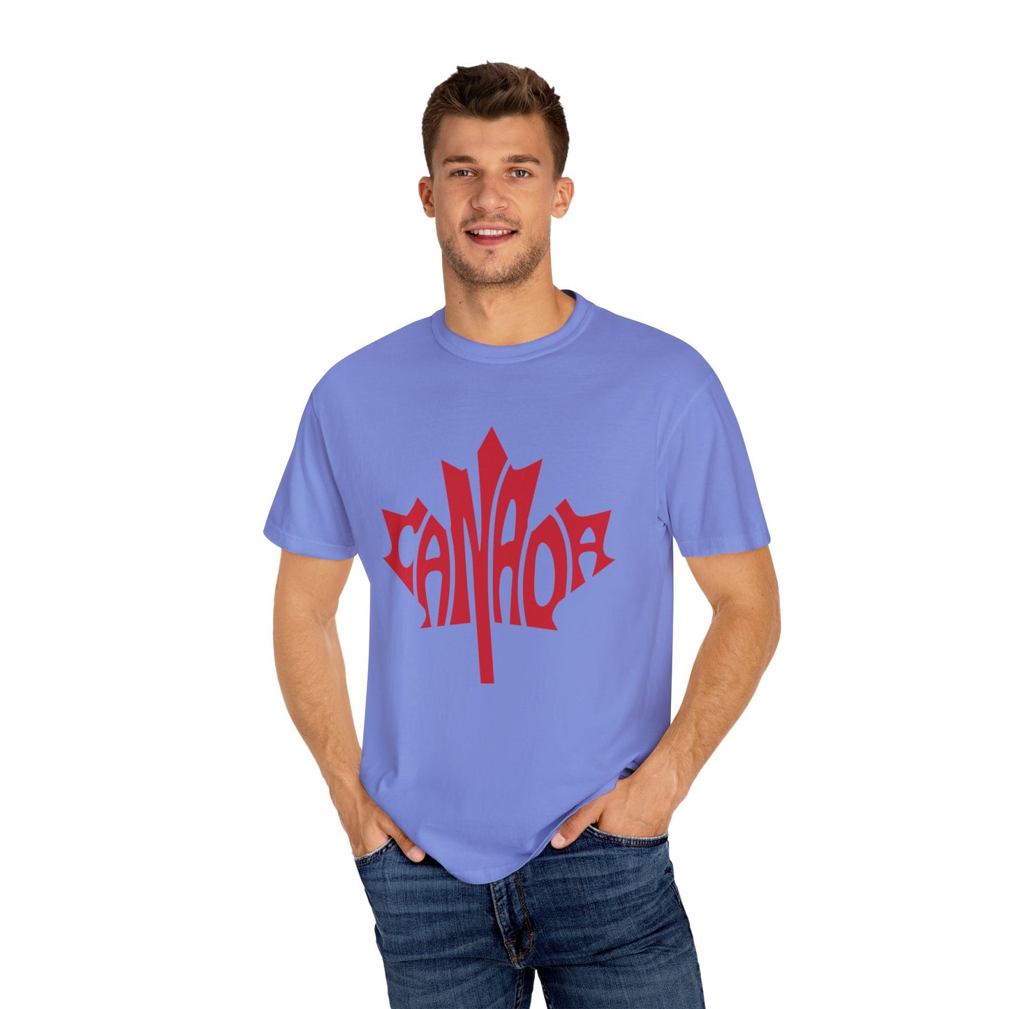 Canada Graphic T-Shirt, Unisex Tee, Garment-Dyed Style, Casual Wear, Summer Essentials, Canadian Pride, Unique Gift Idea