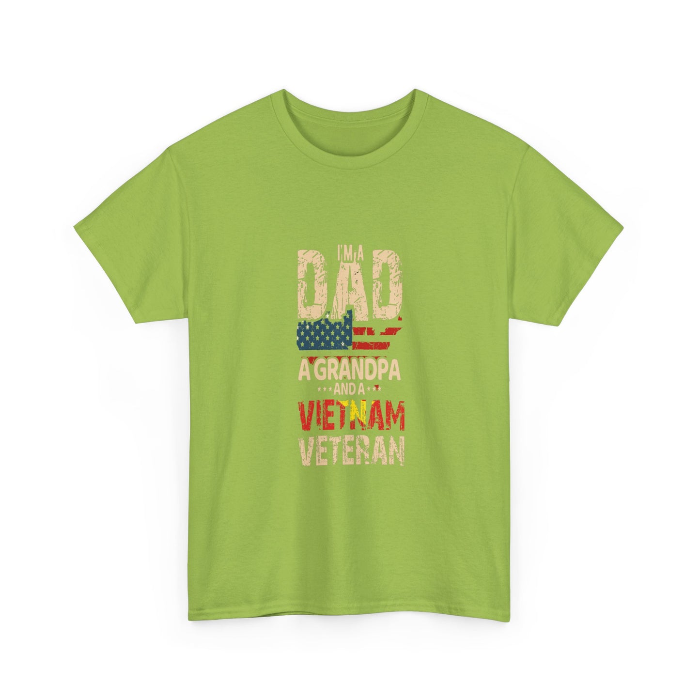 Vietnam Veteran Dad T-Shirt, Unisex Heavy Cotton Tee for Father's Day, Patriotic Gift, Grandpa Shirt, Memorial Day Tops