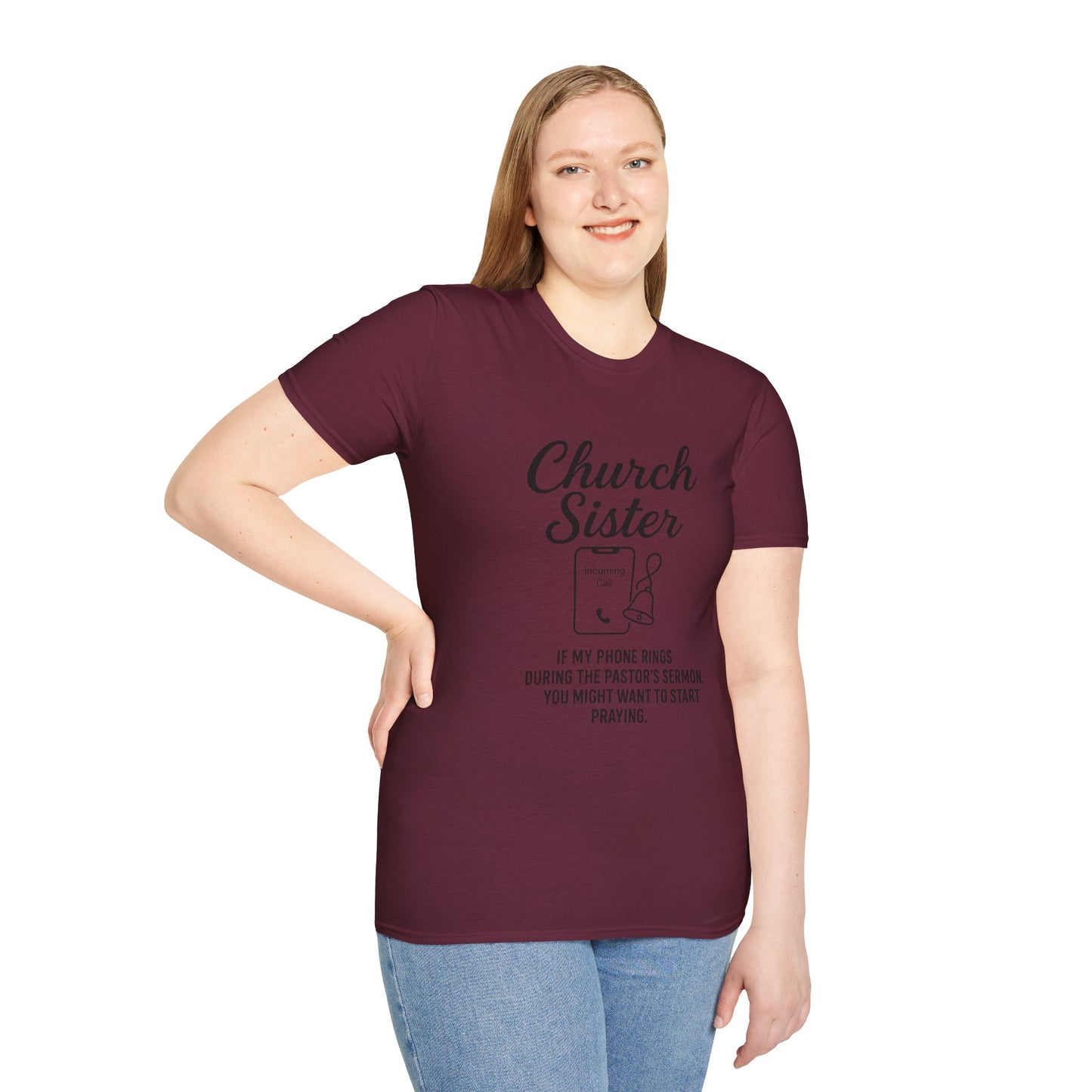 Church Sister T-Shirt | Funny Christian Tee, Church Apparel, Gifts for Churchgoers, Unisex T-Shirt, Religious Humor Shirt