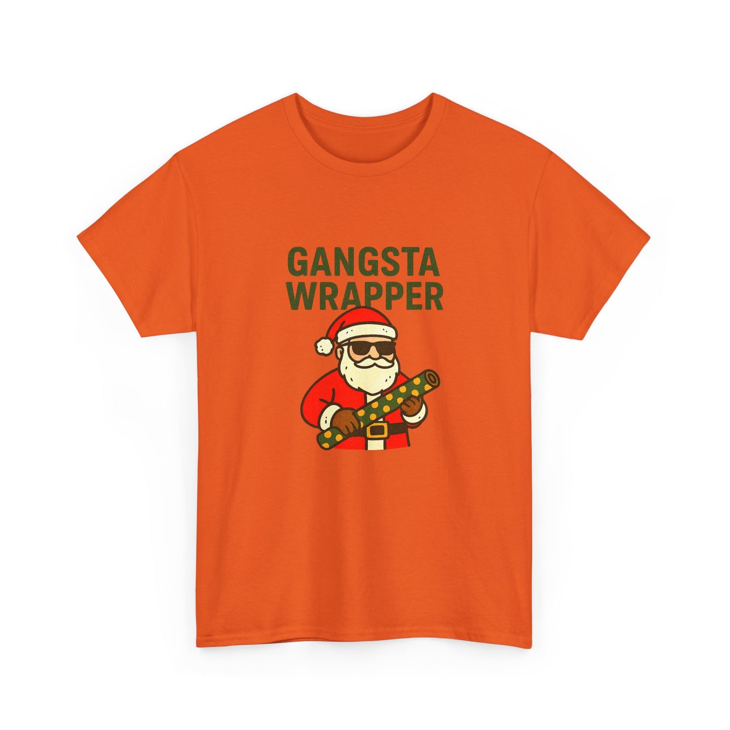 Gangsta Wrapper Unisex Cotton Tee - Fun Holiday T-Shirt for Christmas Celebrations