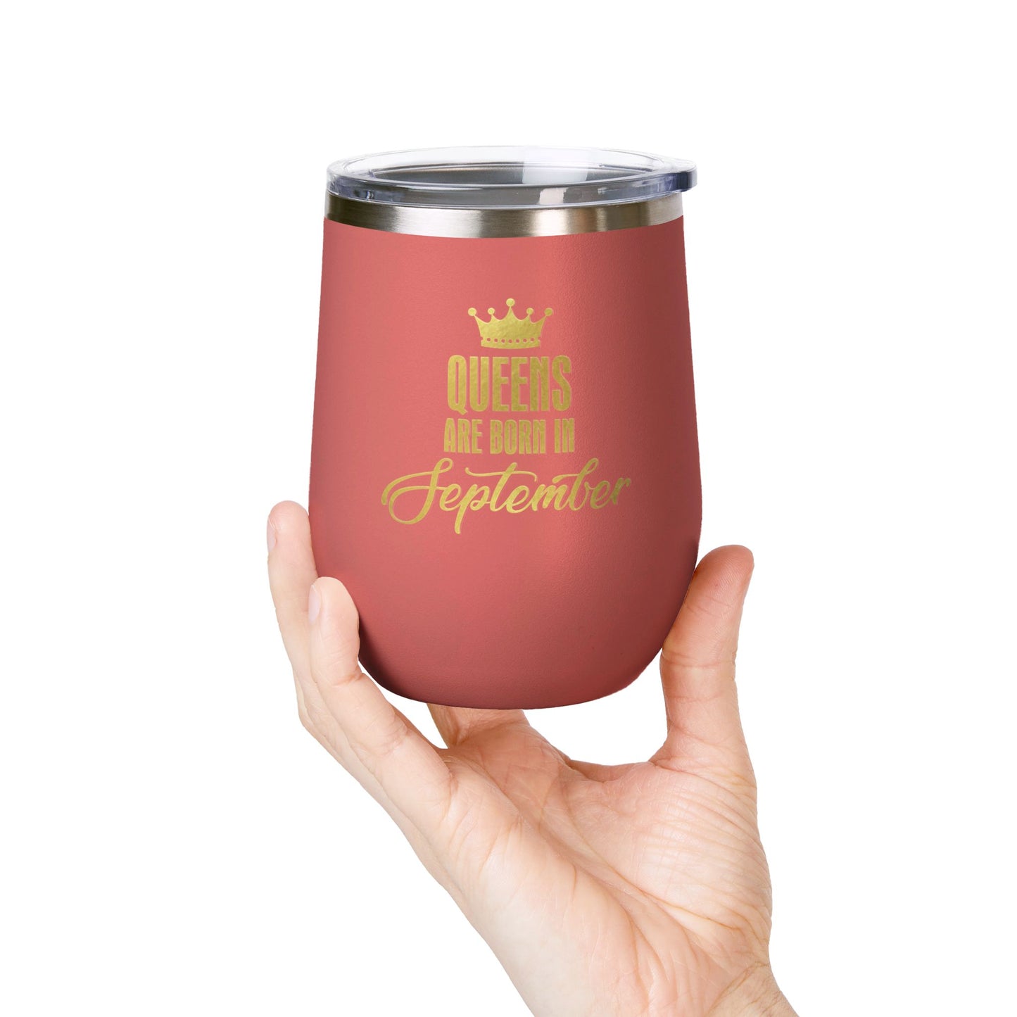 September Queens Wine Tumbler, 12oz | Birthday Gift for Her | Insulated Drinkware | Bachelorette Party Favor | Wine Lover Gift | [...]