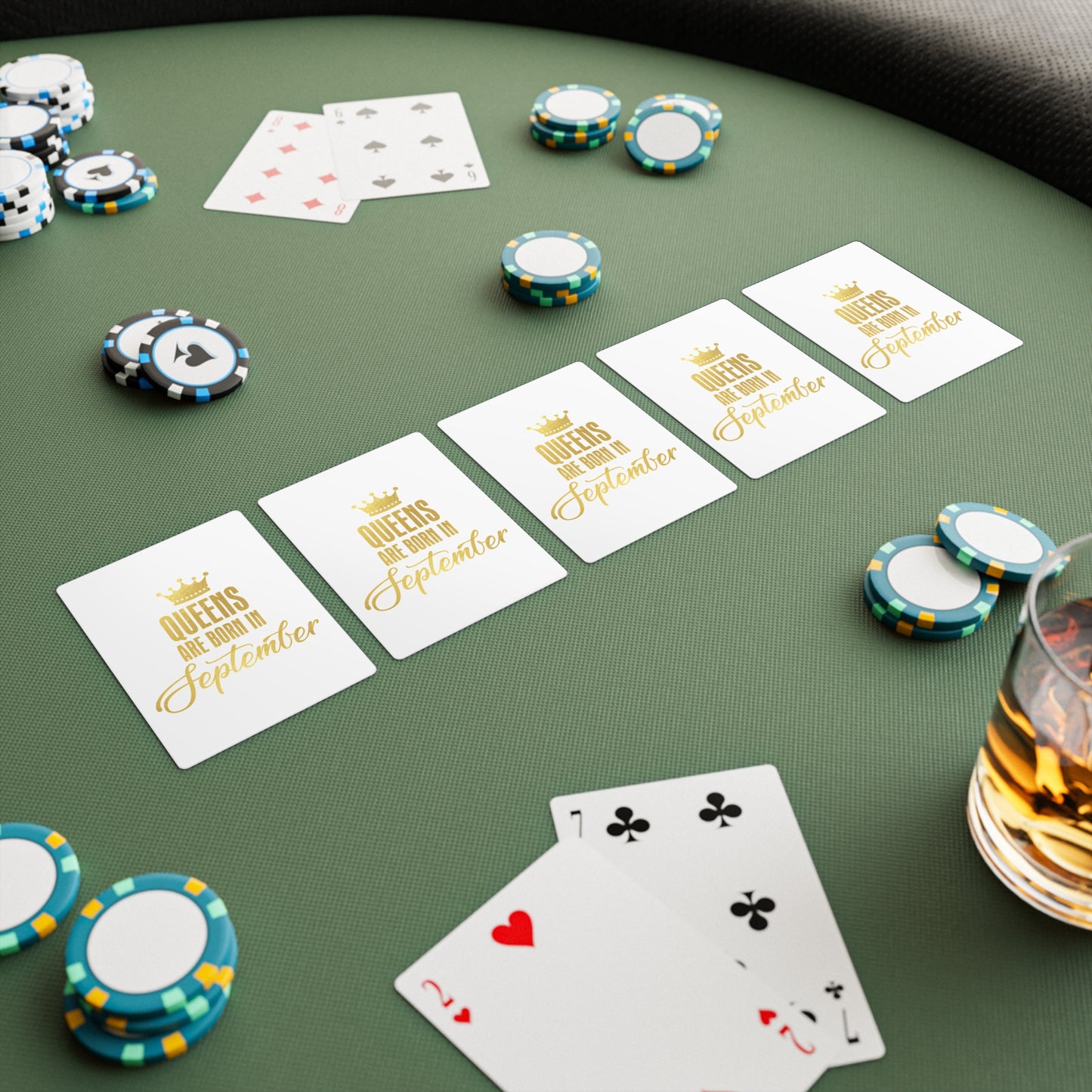 Custom Poker Cards - Perfect Gift for Poker Nights, Queens Born in September, Card Games, Birthday Celebrations, Casino Decor, Fun [...]