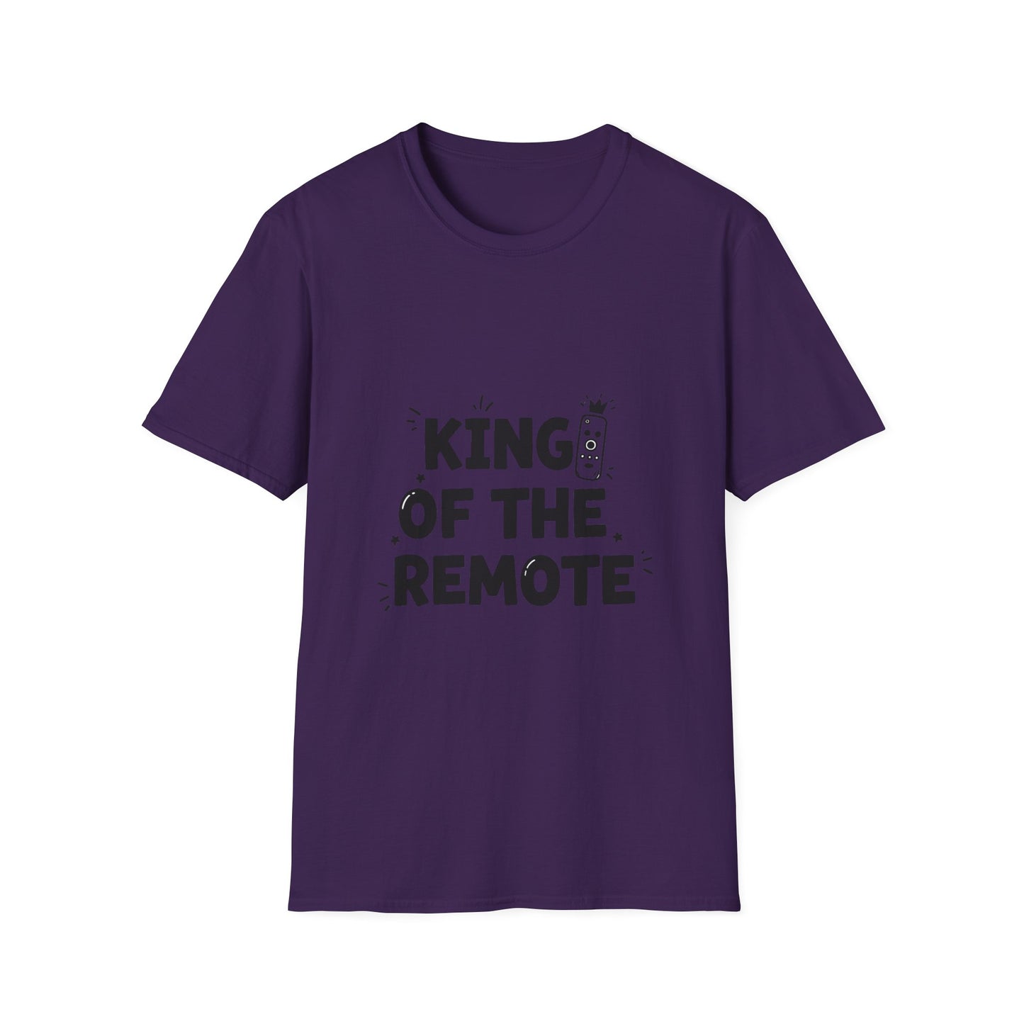 Funny King of the Remote Unisex T-Shirt | Gift for Dads, TV Lovers, Birthday Celebration, Relaxed Fit, Casual Wear